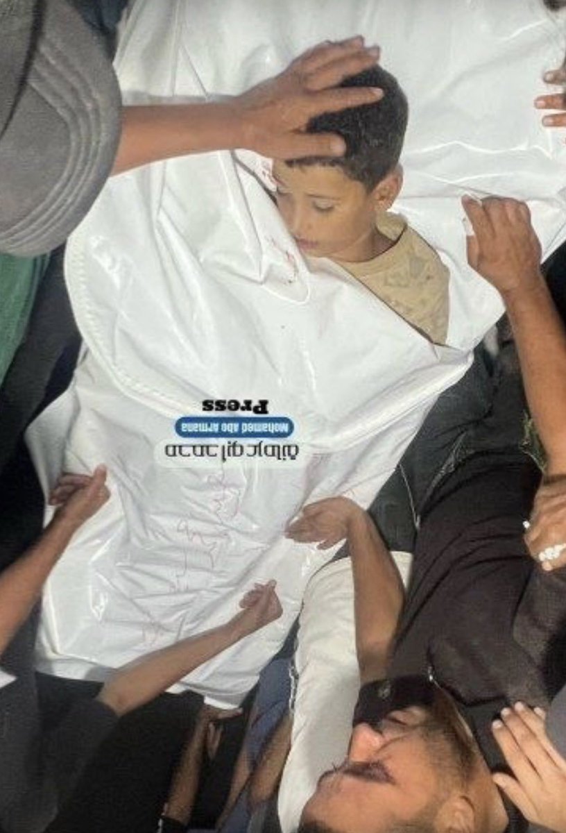 MosabAbuToha's tweet photo. 12-yea-old Mohammad al-Shakhriti who israel shot and killed in Mawasi Rafah an hour ago. https://t.co/78lNuoD1N0