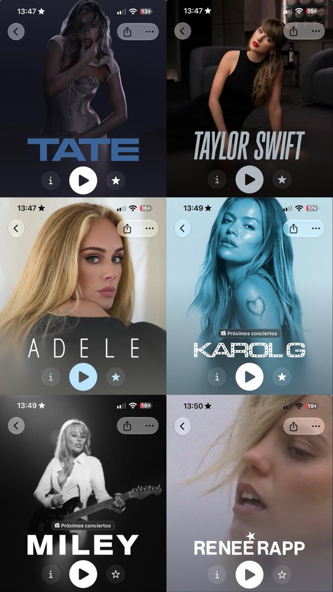 raulswiftt's tweet photo. lo chulos que quedan los perfiles de apple music con los logos en ios27… https://t.co/ZG5CbcTnQV