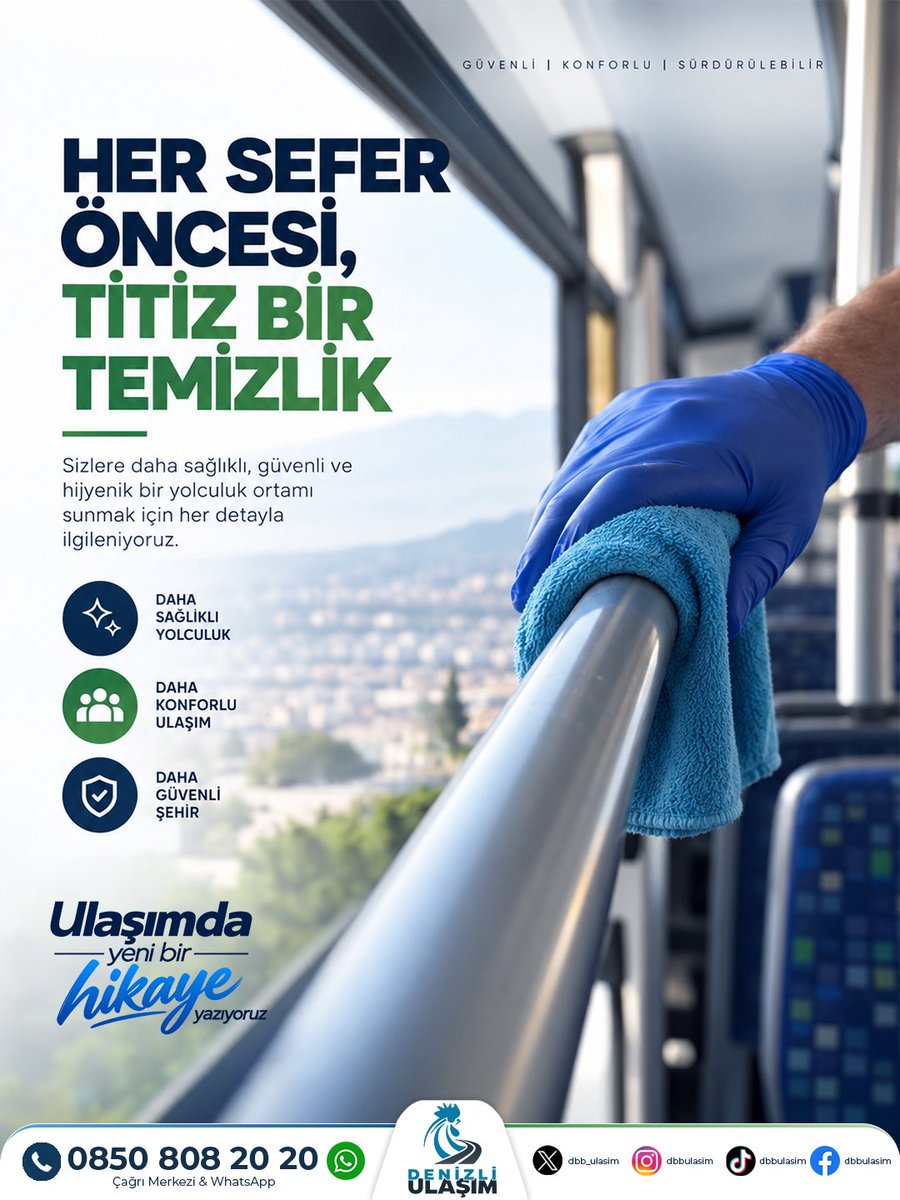 dbb_ulasim's tweet photo. Vatandaşlarımızın güvenli ve konforlu bir yolculuk gerçekleştirmesi için araçlarımızda temizlik ve hijyen çalışmalarımız titizlikle sürdürülmektedir.
#denizli https://t.co/5EbCq83M5d