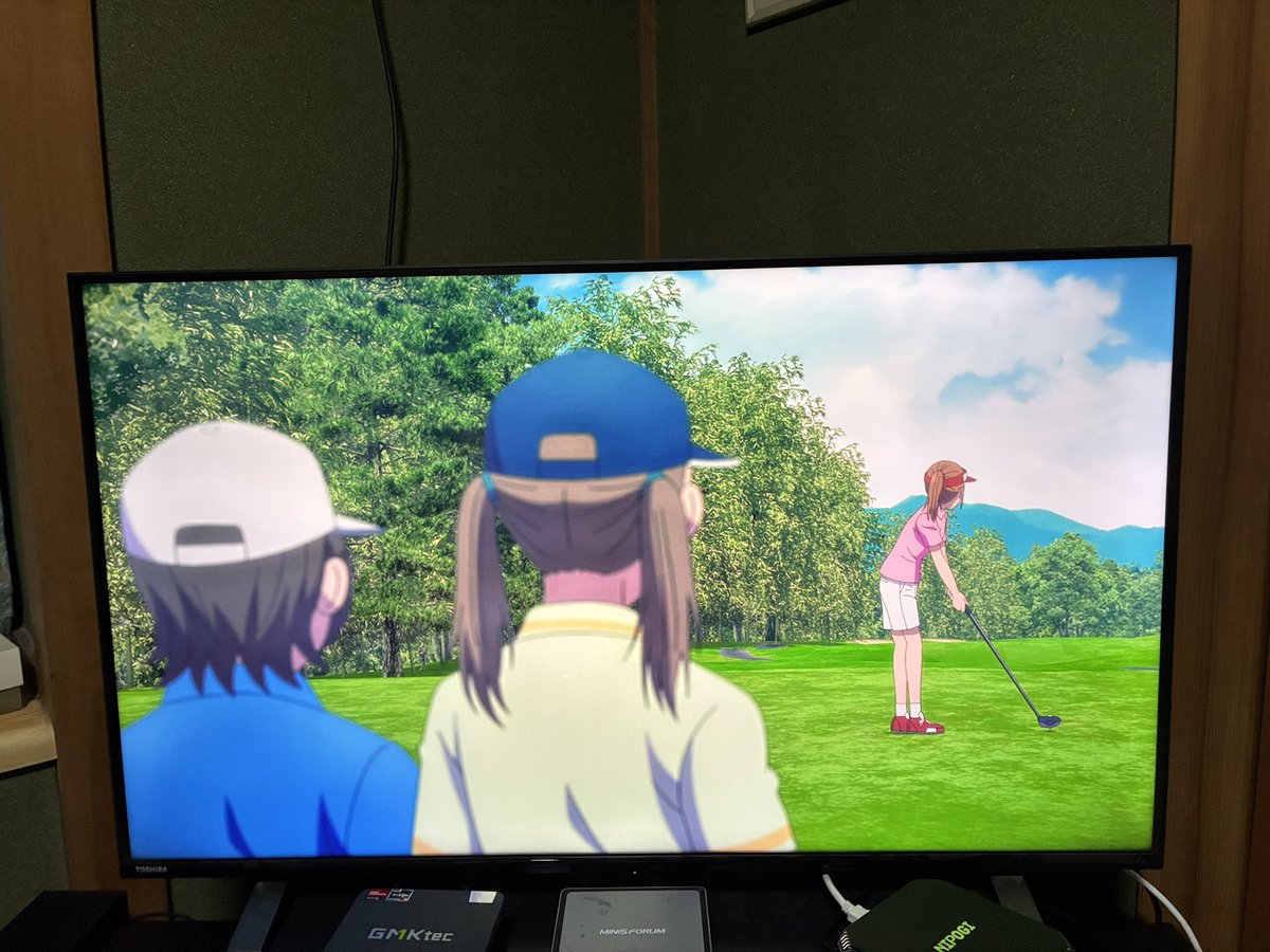 starcarinin's tweet photo. おーいとんぼ、お勧めに出てきたから惰性で見てるけど中々面白いね
ブーストかけて7話くらい見て一気に21話まで進んだ
とんぼは初の試合をしてるとこ
内容は本格派ゴルフアニメ https://t.co/ehhQkVaRnh