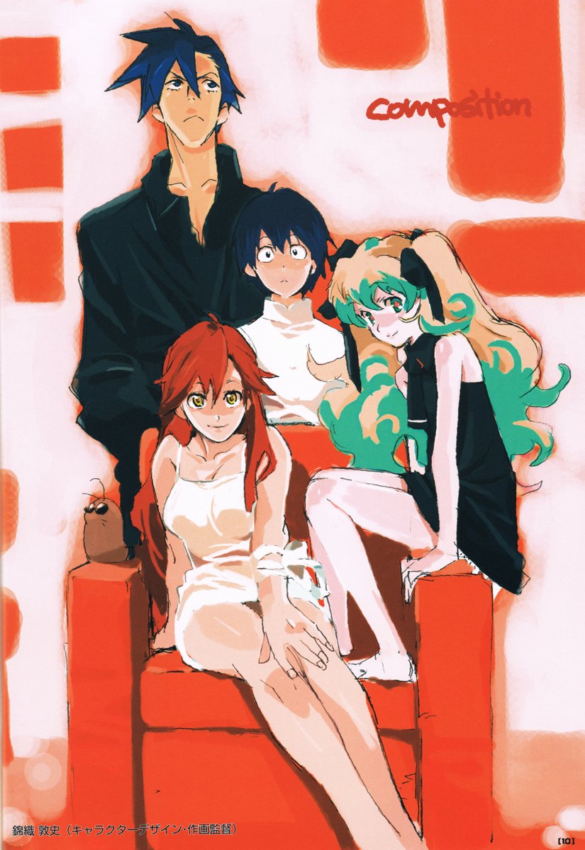 Owns_Nothing's tweet photo. Official Gurren Lagann art, by Nishigori Atsushi. For some reason it reminds me of Tite Kubo. https://t.co/6nIj4ZrNo7