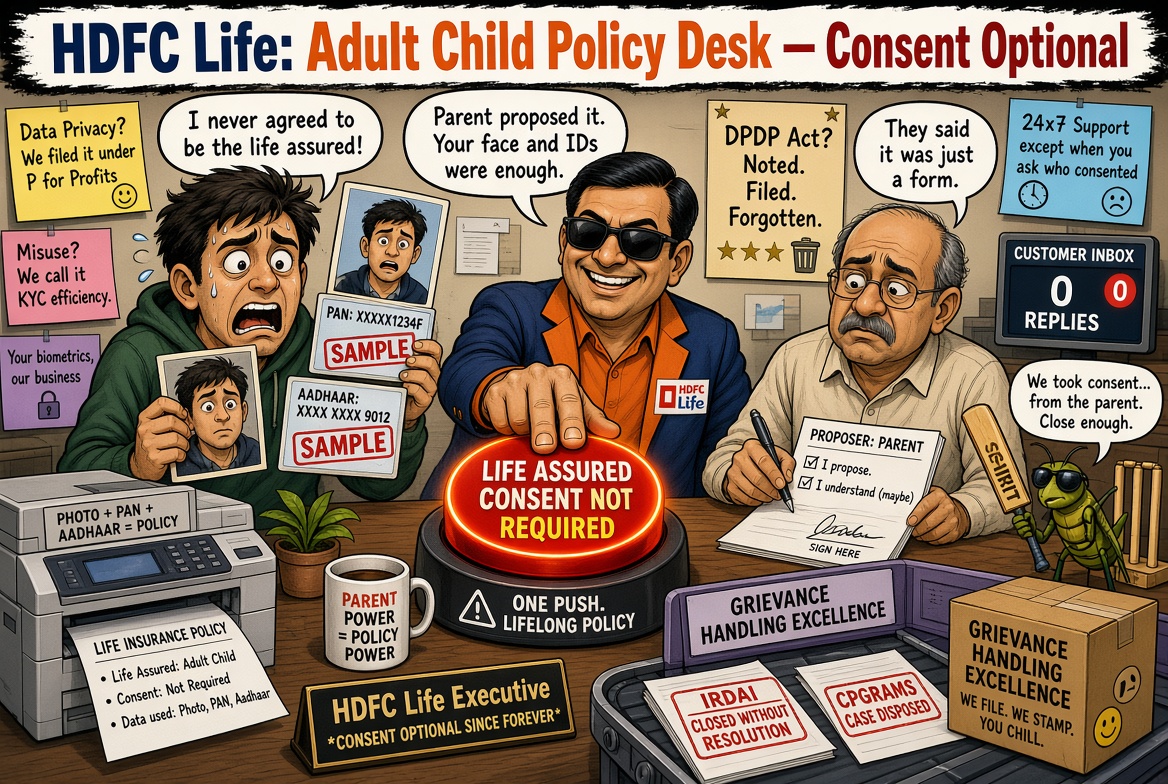 cpt_t88's tweet photo. This is how HDFC Life does Sales and how their Grievance Redressal Team works.
@HDFCLIFE @HDFC_Bank @hdfcsec @HDFCERGOGIC @DFS_India
#HDFCLife #HDFCLifeInsurance #IRDAI #CPGRAMS #NoConsent #LifeAssuredWithoutConsent #DataPrivacy #ClosedWithoutResolution #CustomerServiceFail #InsuranceGrievance