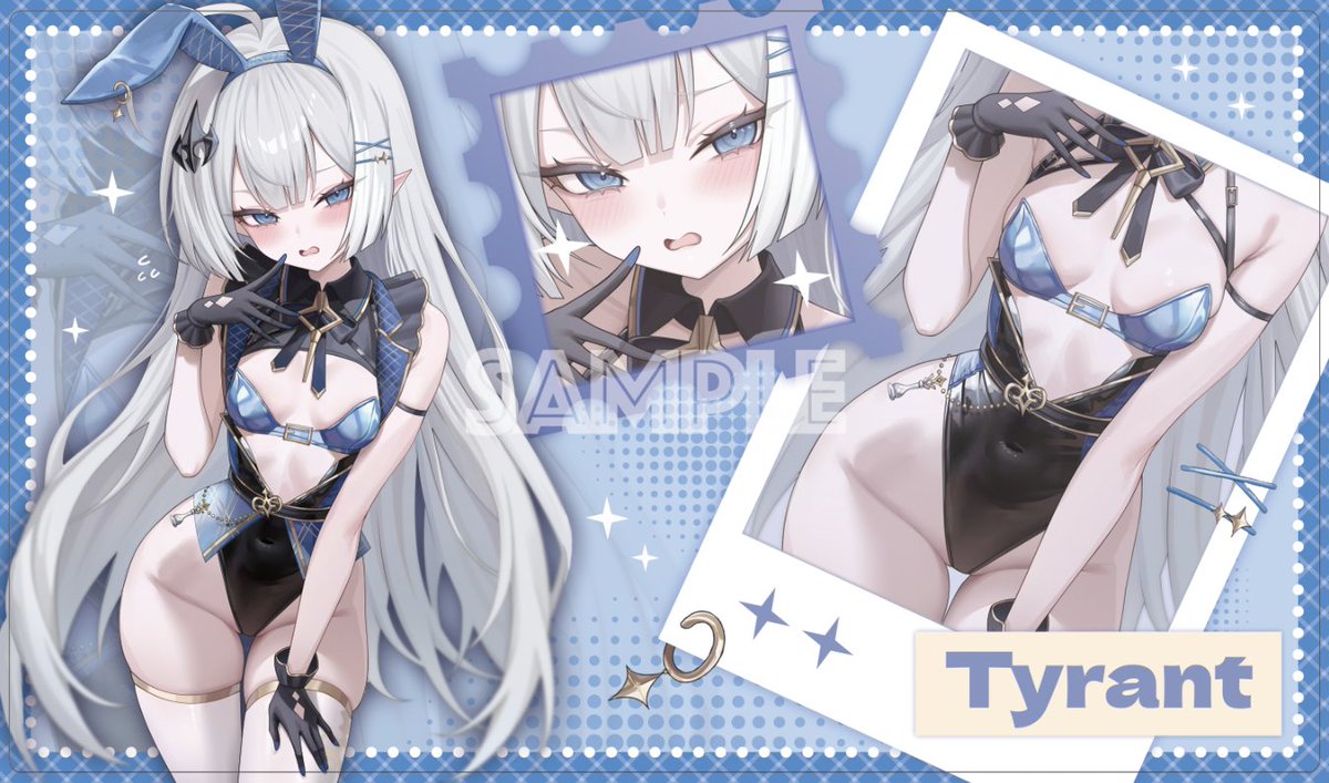 eatos_ye's tweet photo. COMIC1☆29/エアコミ1 新作発表⑤

「魔王（バニー）」 の スリーブ（一部が光ってます） や プレイマット になります！

イラストレーターは AbP_Art（@AbP_Art) 様です。 https://t.co/cEaFVYhLYL