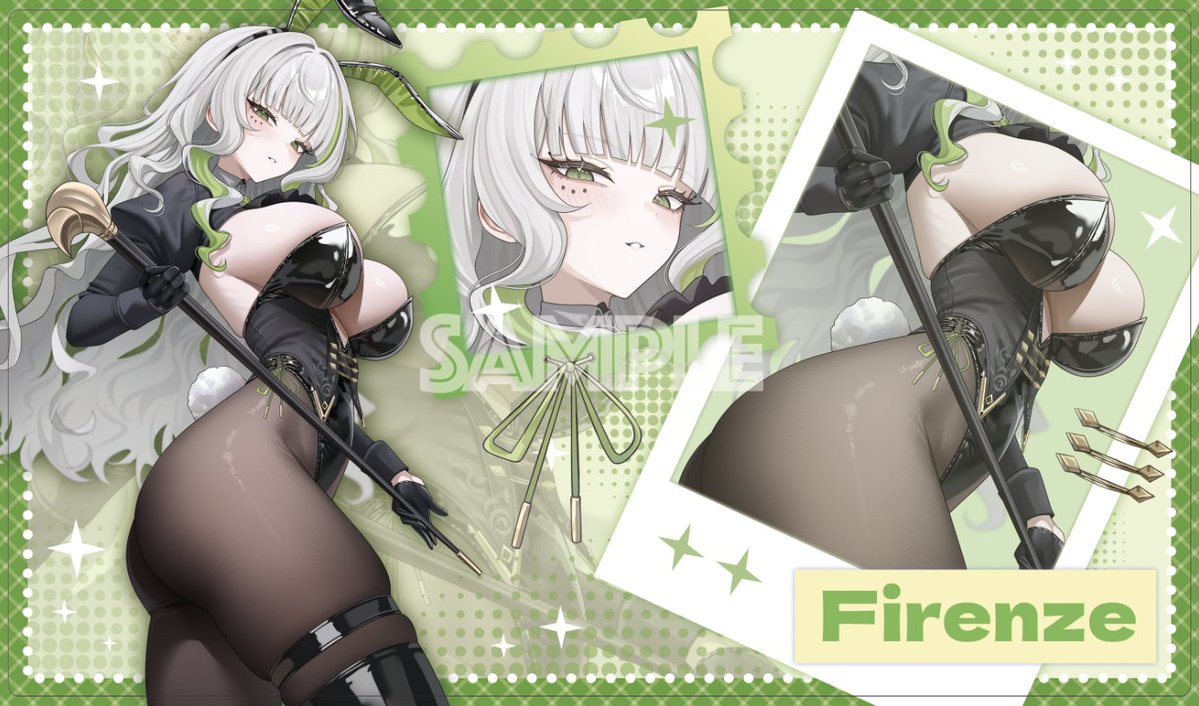 eatos_ye's tweet photo. COMIC1☆29/エアコミ1 新作発表⑥

「フィレン（バニー）」 の スリーブ（一部が光ってます） や プレイマット になります！

イラストレーターは AbP_Art（@AbP_Art) 様です。 https://t.co/YE8om0FXRO