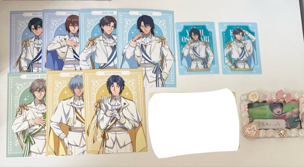8Mo_nA's tweet photo. 【交換譲渡】新テニスの王子様 新テニ テニプリ ドンキ ドンキホーテ ミニフォトカード クリアカードフォトカ 特典

譲：越前 不二 跡部 侑士 白石 仁王 幸村

求：ミニフォトカード・ステッカーコレクション謙也 各1点決まり次第定価+送料

よろしくお願いいたします。 https://t.co/Sg5st6hJiO