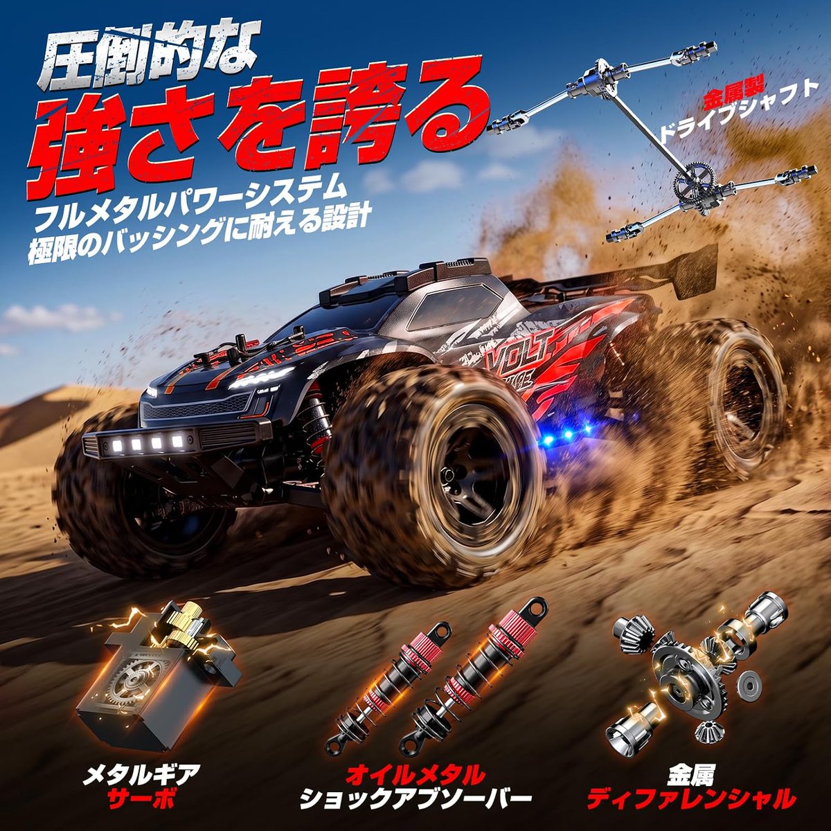 korotiyan's tweet photo. こんにちは(^▽^)
こちらのラジコン、いつ発売されたのか分かりませんが、Amazonで偶然発見しました😊
DEERCの1/18・4WDオフロードRCで、約40km/hの高速走行に加えて、フルメタル駆動系やウイリーバーも搭載されているようです！
https://t.co/UAL13oaRyh https://t.co/GeLT5bczgB