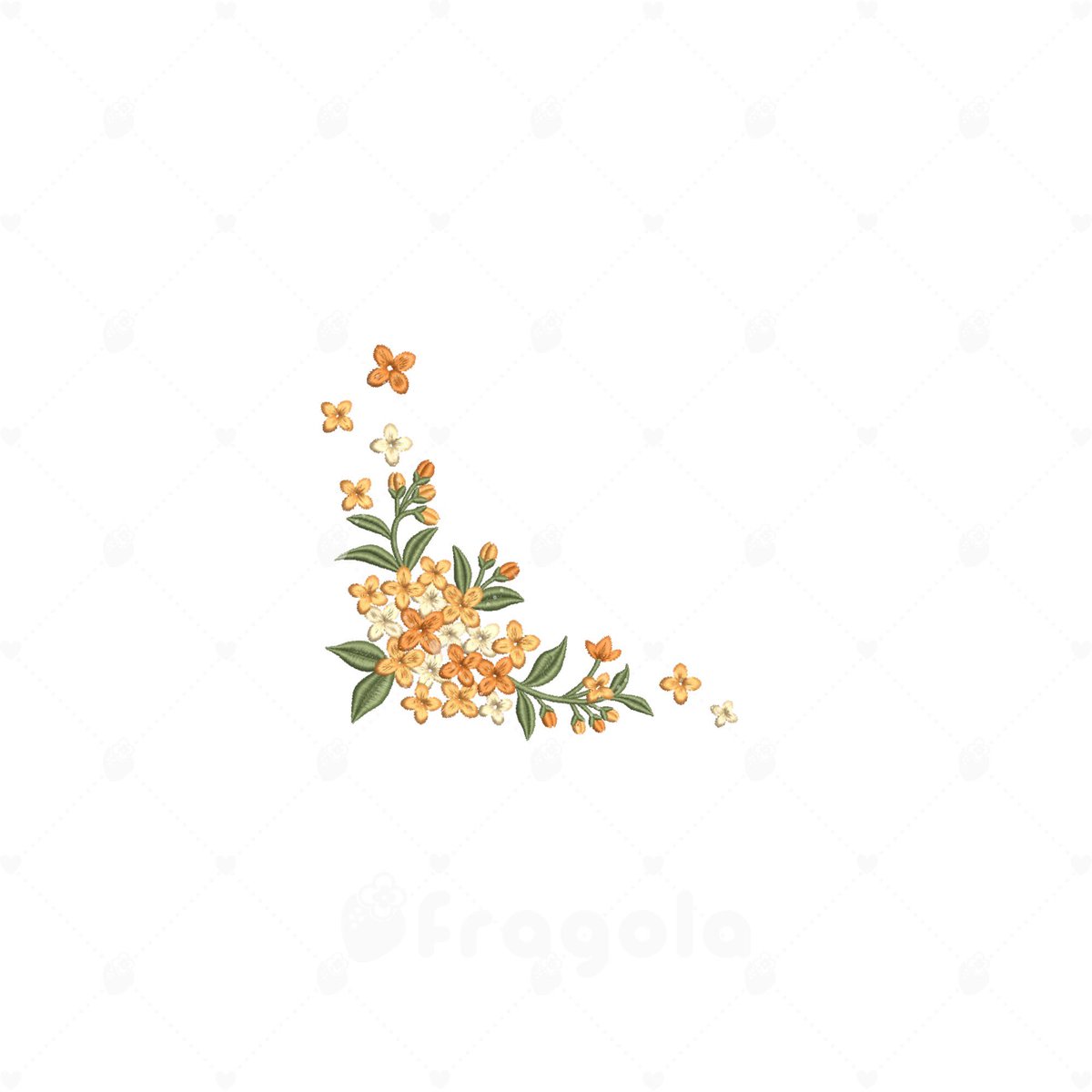 fragola_yossy's tweet photo. 金木犀の刺繍データできました🪡

小花を散らしたコーナー 3サイズ
小花なしのコーナー 3サイズ
単花 5サイズ

の11ファイルセットです🌿

命名書に使うとこんな感じ。
単花だけ好きなところに足してもかわいいです☺️ https://t.co/F7uojYNatj