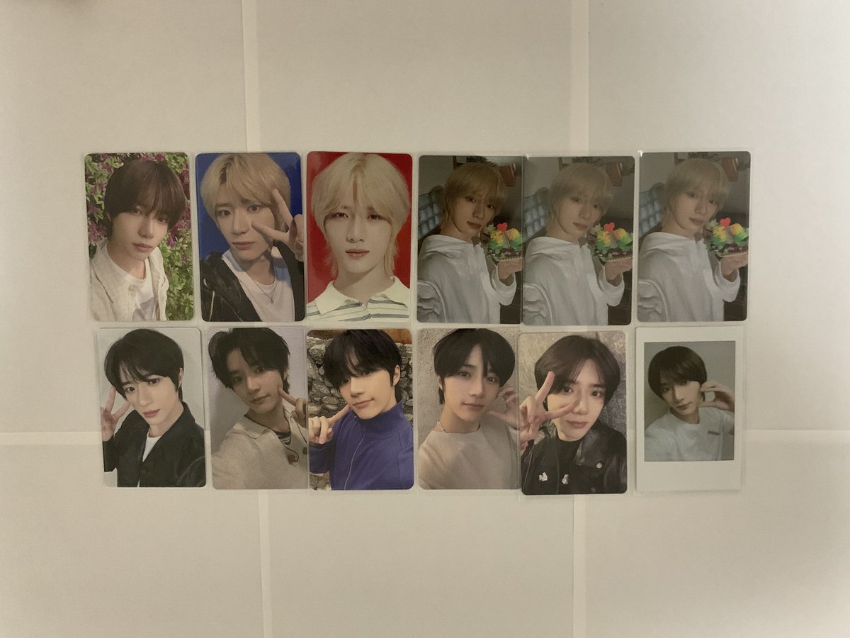 everyone_won_'s tweet photo. TXT トレカ 買取

譲　ボムギュ
求　買取　

トレカ整理の為、お譲り先を探しております🙇‍♀️
フリマアプリ通しも可能です🉑
お気軽にお声掛け下さい♪

 #txt買取 https://t.co/01A2noz7xg