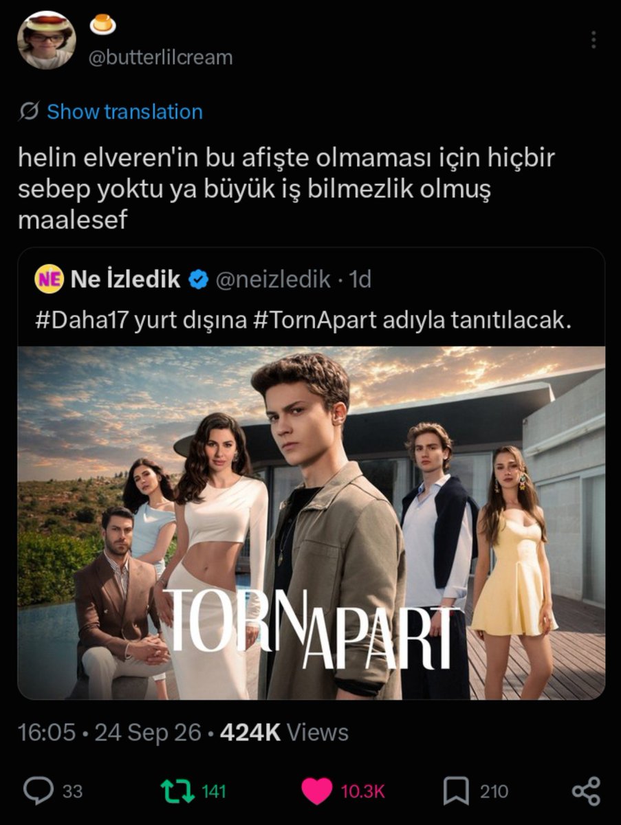 linosxoxo's tweet photo. afişte olmadığı için yan rol demeniz komik vallahi ister kabul edin ister kabullenmeyin genel kitle helinin başrol olduğunu biliyor siz bunu inkar etseniz de ne olacak https://t.co/qWp0pZENKf