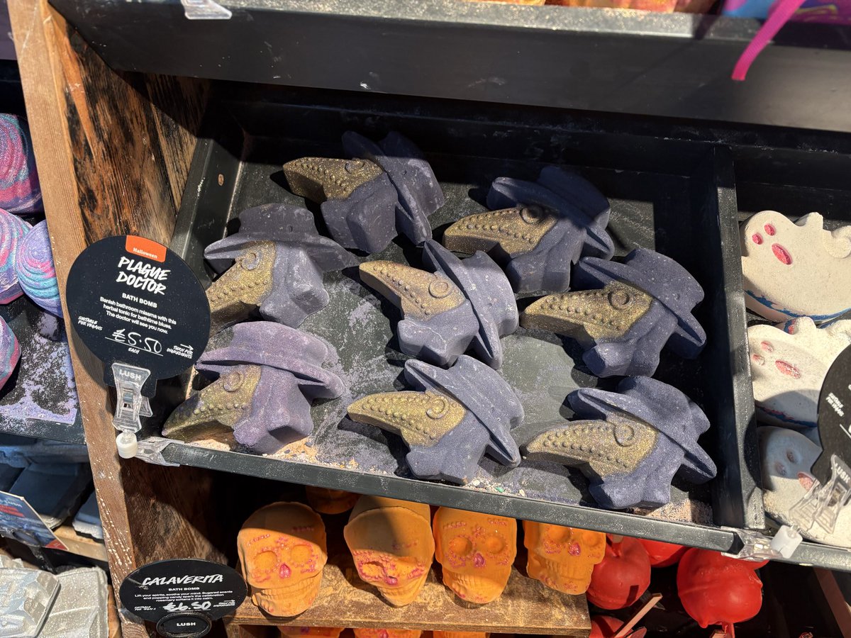 DrFrancisYoung's tweet photo. Why not treat the early modernist in your life to a plague doctor bath bomb https://t.co/EKc2CezH3E