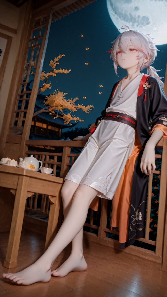singlesail111's tweet photo. 赏月时刻
#温迪 #散兵 #scaramouche #万叶 #kazuha #GenshinImpact #少年 https://t.co/FUb5kADoWu