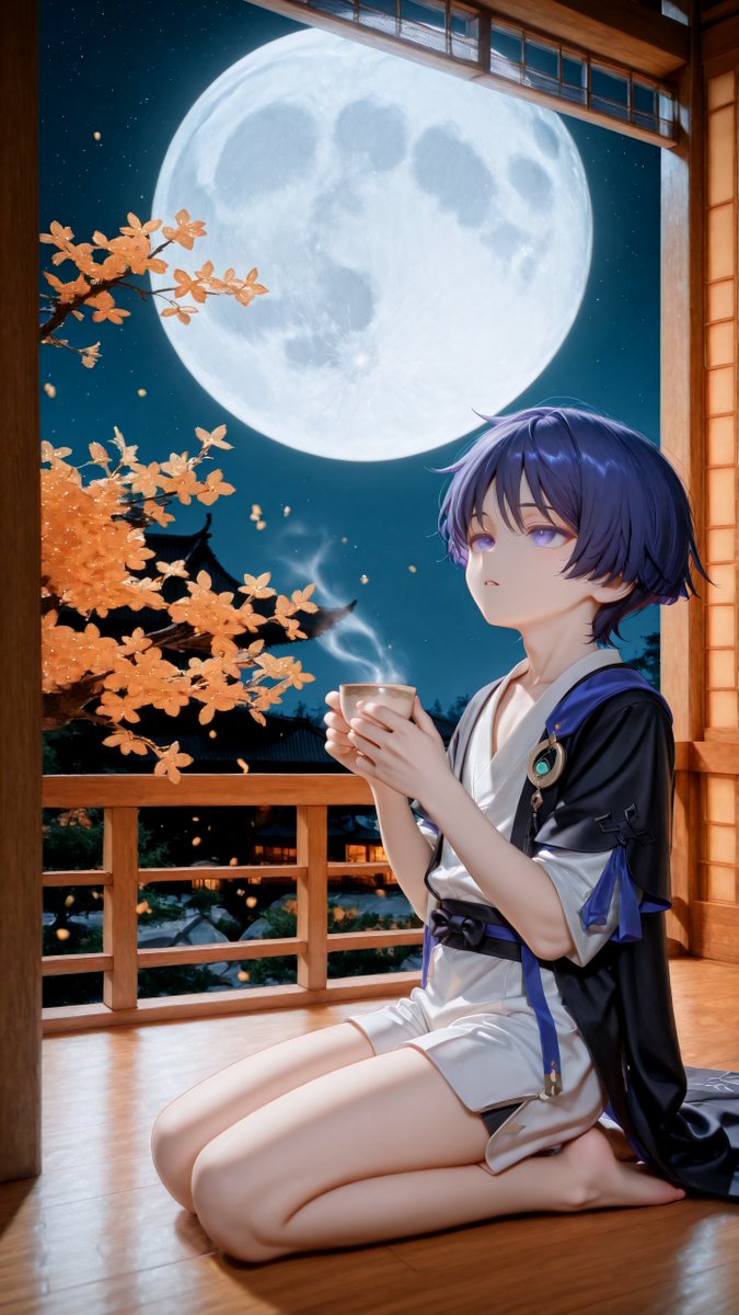 singlesail111's tweet photo. 赏月时刻
#温迪 #散兵 #scaramouche #万叶 #kazuha #GenshinImpact #少年 https://t.co/FUb5kADoWu
