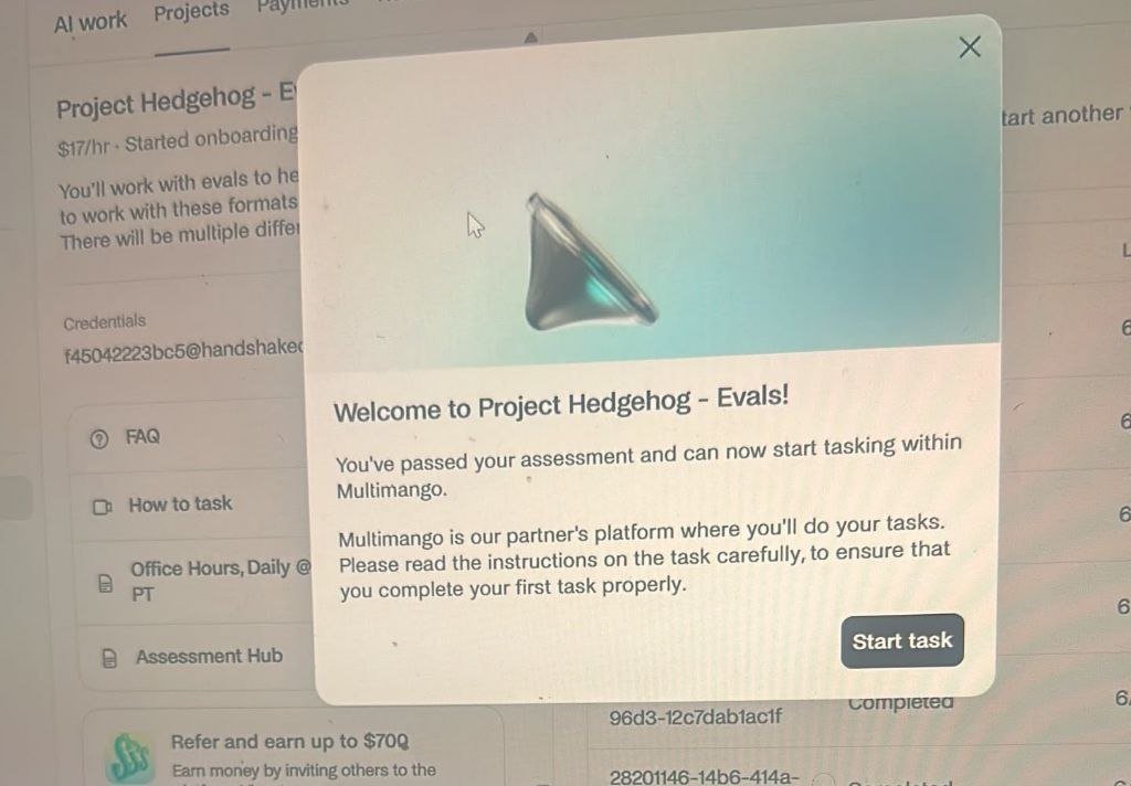 WebGenDropZone's tweet photo. Another HANDSHAKE assessment passed ✅

Your HANDSHAKE accounts can come in now  no time to waste.

I’m active for account tasking &amp; management on HANDSHAKE, and OUTLIER accounts are welcome too.

Na we sabi better work. 🔥

DM me. 📩 https://t.co/mXIU7fCRQl
