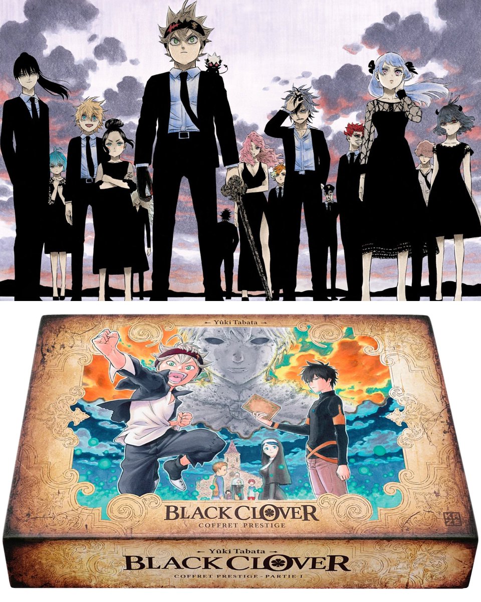 BCloverActuFR's tweet photo. 🚨 OFFICIEL : UN COFFRET PRESTIGE BLACK CLOVER SORTIRA BIENTÔT EN FRANCE, LE 18 NOVEMBRE 2026 ! 

IL CONTIENDRA LES TOMES 1 À 14 ! 

LE PREMIER APERÇU ! 🇫🇷 https://t.co/yZyrsR1C9f