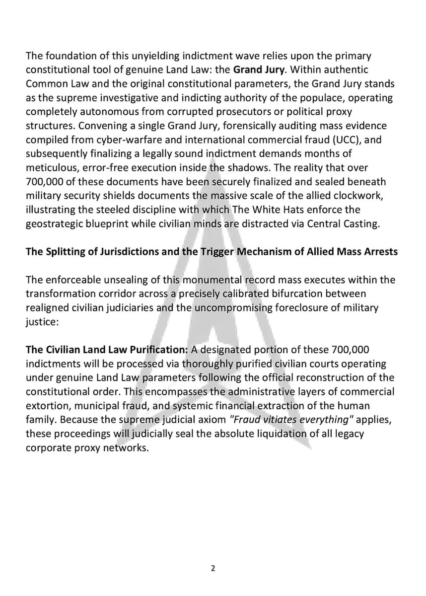 DavidXRPLion's tweet photo. 9/26/26: The CARTEL COURTS are already being taken to GITMO.

💥Judge Advocate Generals (JAG) Coming for All State Courts, Judges, Clerks and Attorneys. 

PROBATE (Equity) Law Courts - GITMO Tribunals
FAMILY Law Courts - GITMO Tribunals

The January 20, 2029 date is when the last one will get to pick how they will leave this Earth

💥💥Grand Jury Indictments SKYROCKET to 700,000 from 500,000 less than a month ago. Each indictment up to 99 Persons.

💥💥💥 There is NO ESCAPE. Their FATES are SEALED, Crimes Against Humanity = TREASON.