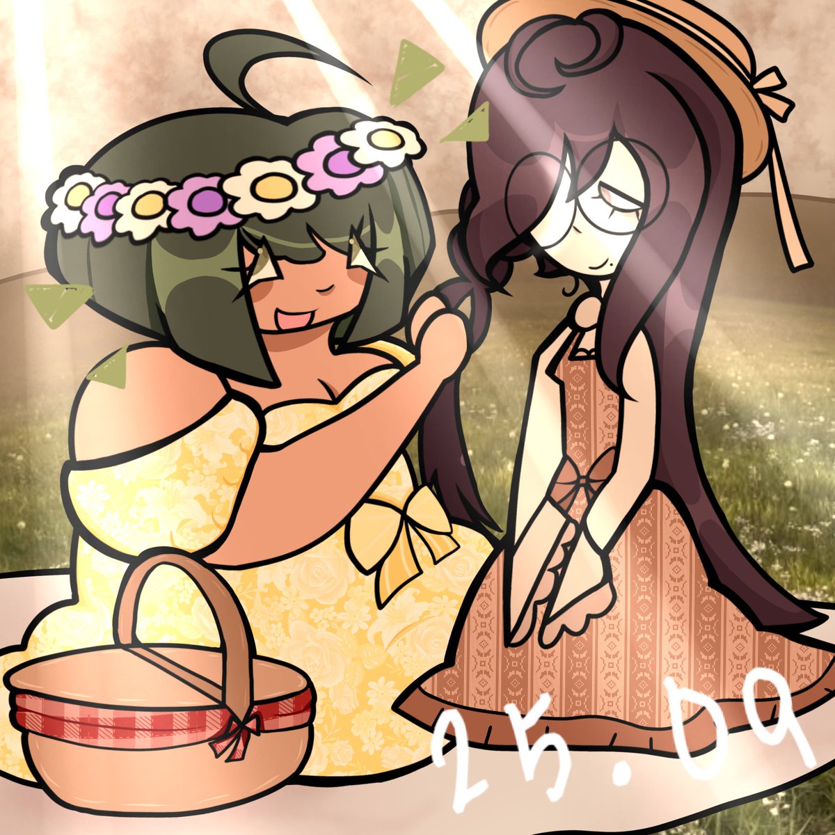 aliciahimiko's tweet photo. a bit late but happy birthday to the game that made my toko/syo special interest worse (aka udg!!!!!)

tokomaru picnic!!!!!!!!!!!!

#tokomaru #danganronpa https://t.co/gO0o3Qi2md
