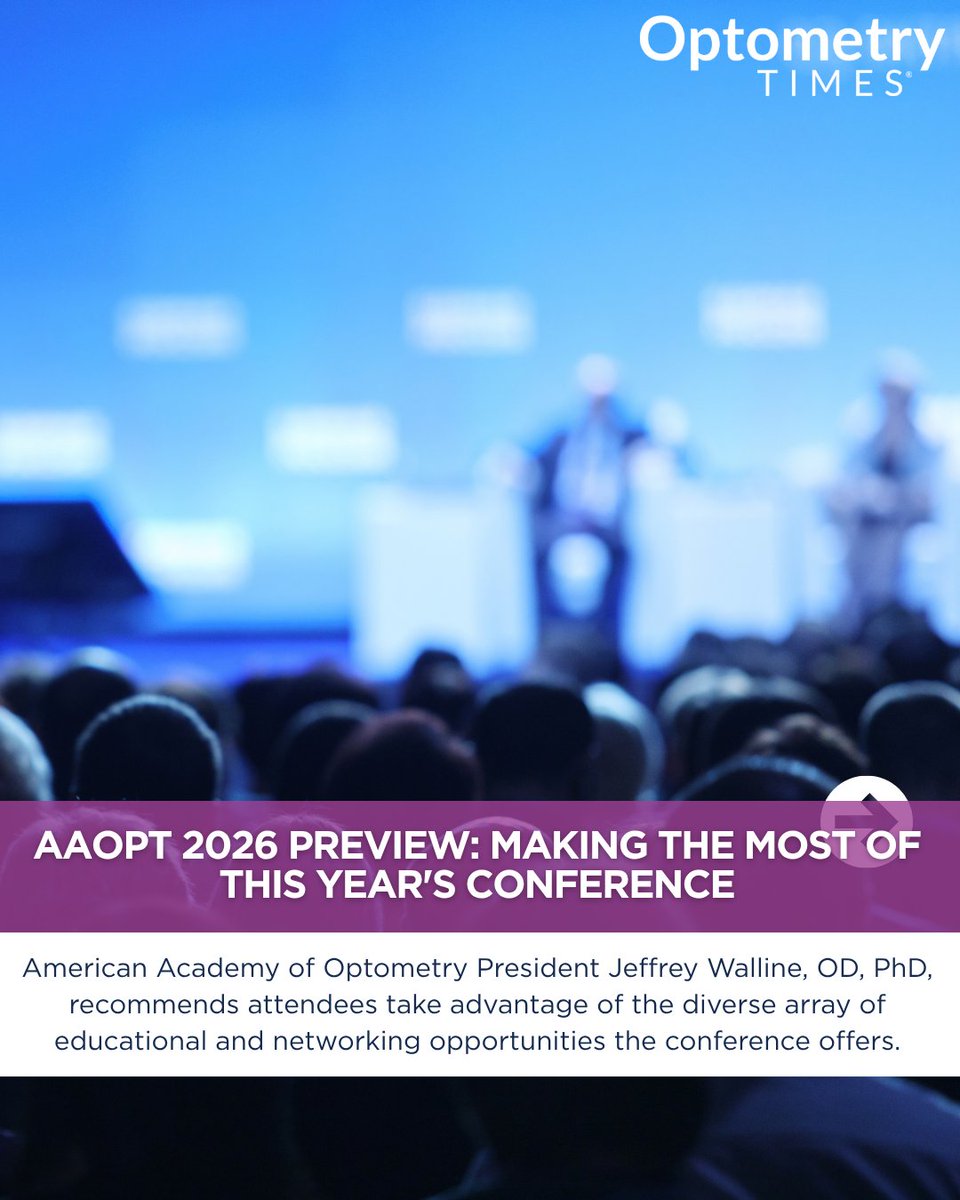 OptometryTimes's tweet photo. 👁️ This week in optometry:
Major developments in the field of myopia take the spotlight. Experts also weight in on AI in practice, oculomics, and next week's AAOpt 2026 meeting. Find out what to look forward to in our recap:
https://t.co/O6Qvxur9Ok https://t.co/48s0r2u4Tz