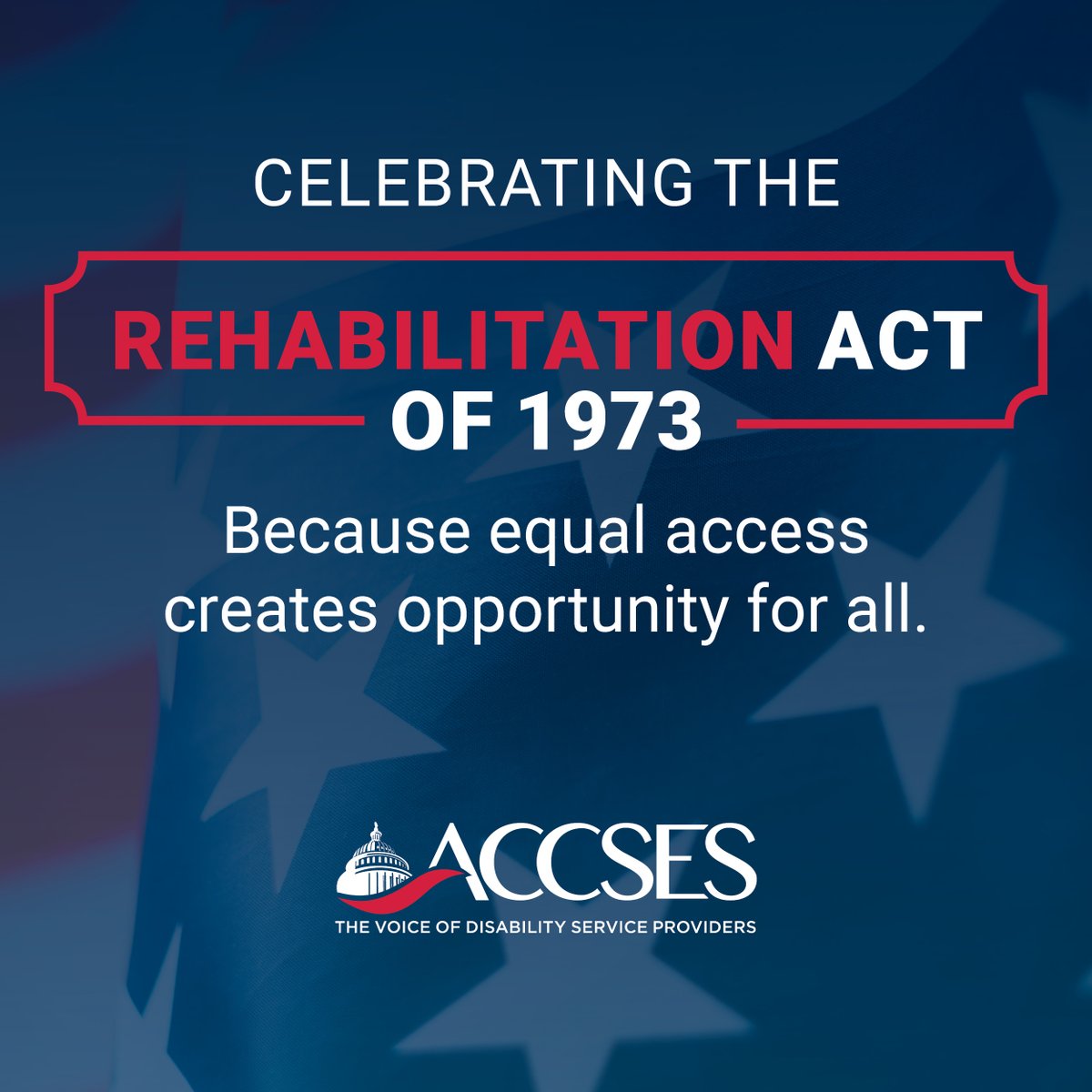 ACCSES_DC's tweet photo. On the anniversary of the Rehab Act, we remember that changes to laws can impact communities for better or worse. Stay vigilant and push back on rules that don’t improve life for the people the law is meant to serve. https://t.co/NOmsquMrxS