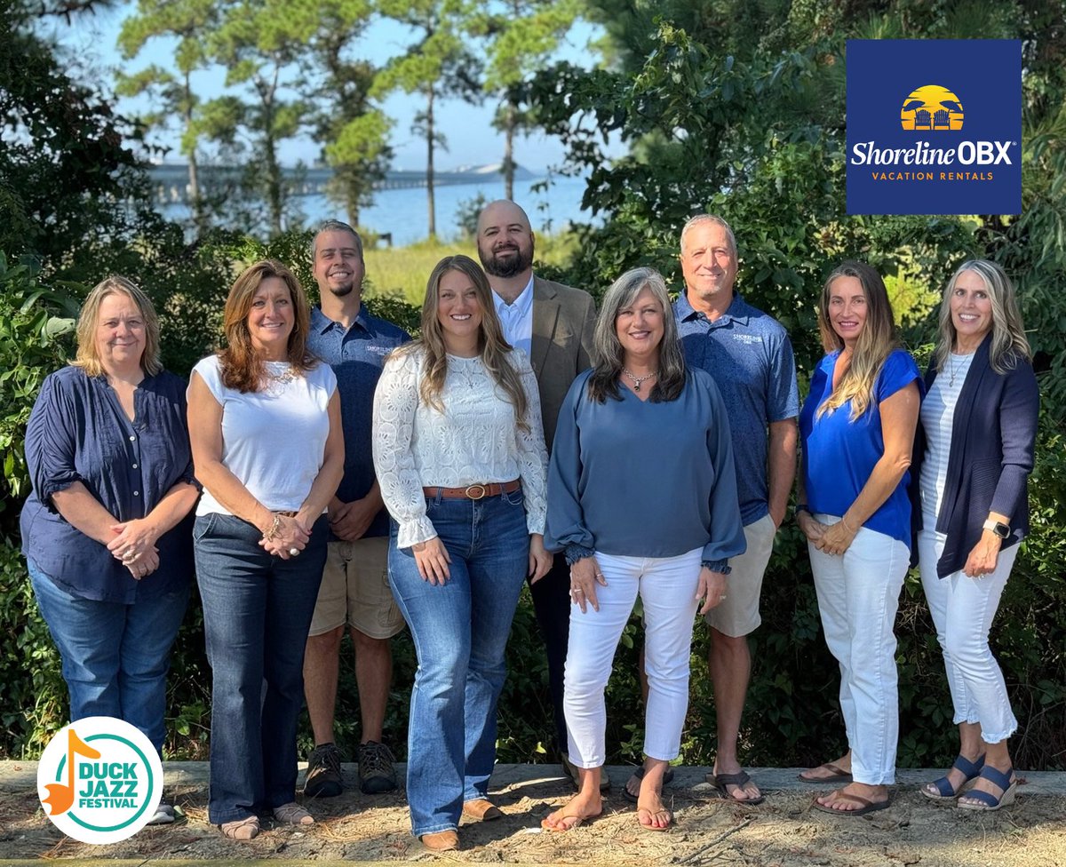 DuckJazzFest's tweet photo. We’re so happy to welcome Shoreline OBX and the Reid family back as a sponsor of the Duck Jazz Festival! Last year was their first year supporting the festival, and we were so grateful to have them in our corner.  We’re grateful to have you with us again! https://t.co/hO4EWCxUpj https://t.co/zPxsbFphRn