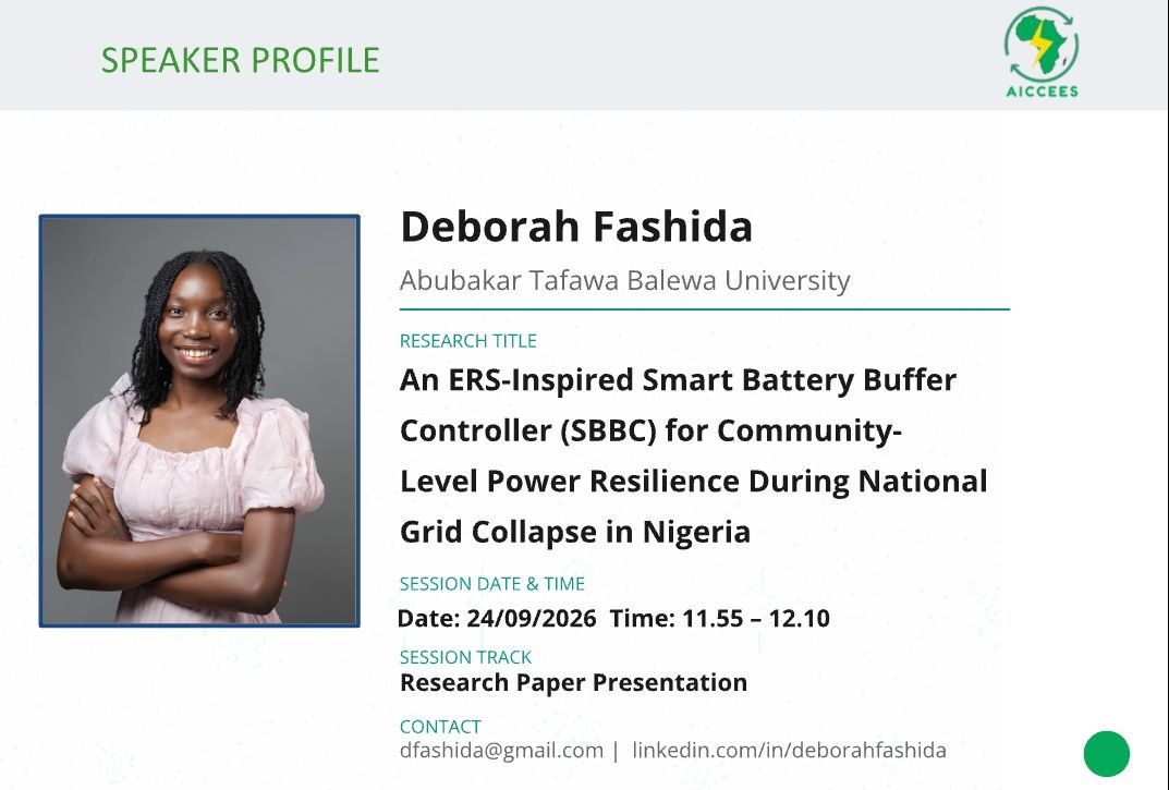 deborah_fashida's tweet photo. This week was crazy!!
Wrote four exams 😭 and presented my paper at the Africa international conference on clean energy and energy storage @ToveroEnergy https://t.co/lMylLxJOxZ