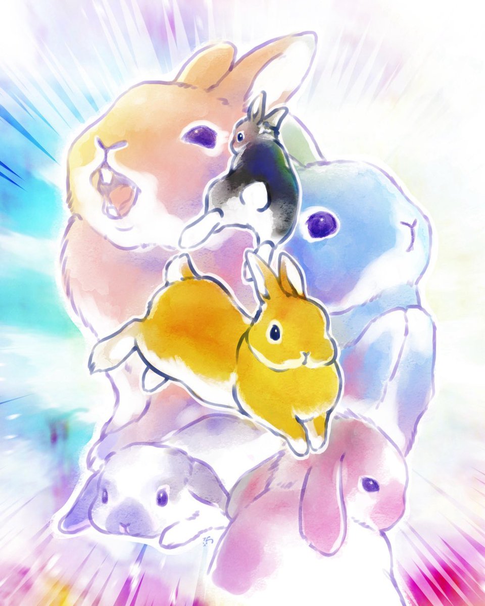 taiga15's tweet photo. 🕹🐇🔴🟡🟢🔵 #InternationalRabbitDay https://t.co/V3qaysjQ9E