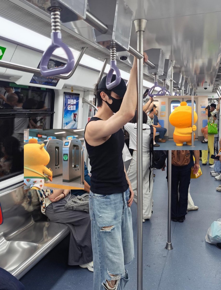 ZerochaphiL's tweet photo. มีคนเจอ #สวีข่าย ในรถไฟฟ้าใต้ดิน คือ สภาพแบ่บ เออ เสื้อกล้าม เกงยีนส์ เท้าแตะ ใช้ชีวิตปุถุชนคนธรรมดามาก เจ้าลูกหมูเอ้ย 😂 ละช่วงนี้ก็ไม่ได้โลว์โปรไฟล์เลยนะ วาไรตี้ก็ออน ซีรีส์ก็ออน นับถือใจว่ะลูกหมู ยอมใจความชิล ความยืนยันนอนยันจะเป็นคนธรรมดาที่มีอาชีพเป็นนักแสดงให้ได้ ซูฮกเลย 🙏 https://t.co/HFUfAW4mLw