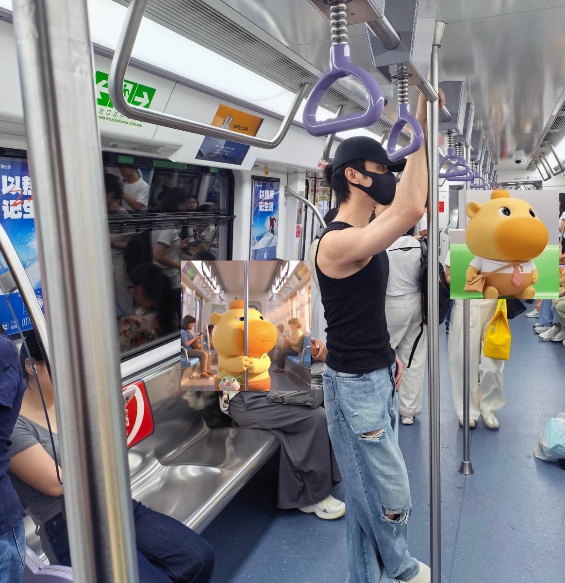 ZerochaphiL's tweet photo. มีคนเจอ #สวีข่าย ในรถไฟฟ้าใต้ดิน คือ สภาพแบ่บ เออ เสื้อกล้าม เกงยีนส์ เท้าแตะ ใช้ชีวิตปุถุชนคนธรรมดามาก เจ้าลูกหมูเอ้ย 😂 ละช่วงนี้ก็ไม่ได้โลว์โปรไฟล์เลยนะ วาไรตี้ก็ออน ซีรีส์ก็ออน นับถือใจว่ะลูกหมู ยอมใจความชิล ความยืนยันนอนยันจะเป็นคนธรรมดาที่มีอาชีพเป็นนักแสดงให้ได้ ซูฮกเลย 🙏 https://t.co/HFUfAW4mLw
