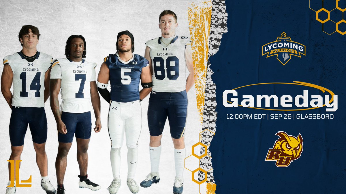 lycoathletics's tweet photo. It's GAMEDAY! Lycoming College Football takes on Rowan at 1:00 PM EDT in Glassboro. https://t.co/gs49G1xPAX
