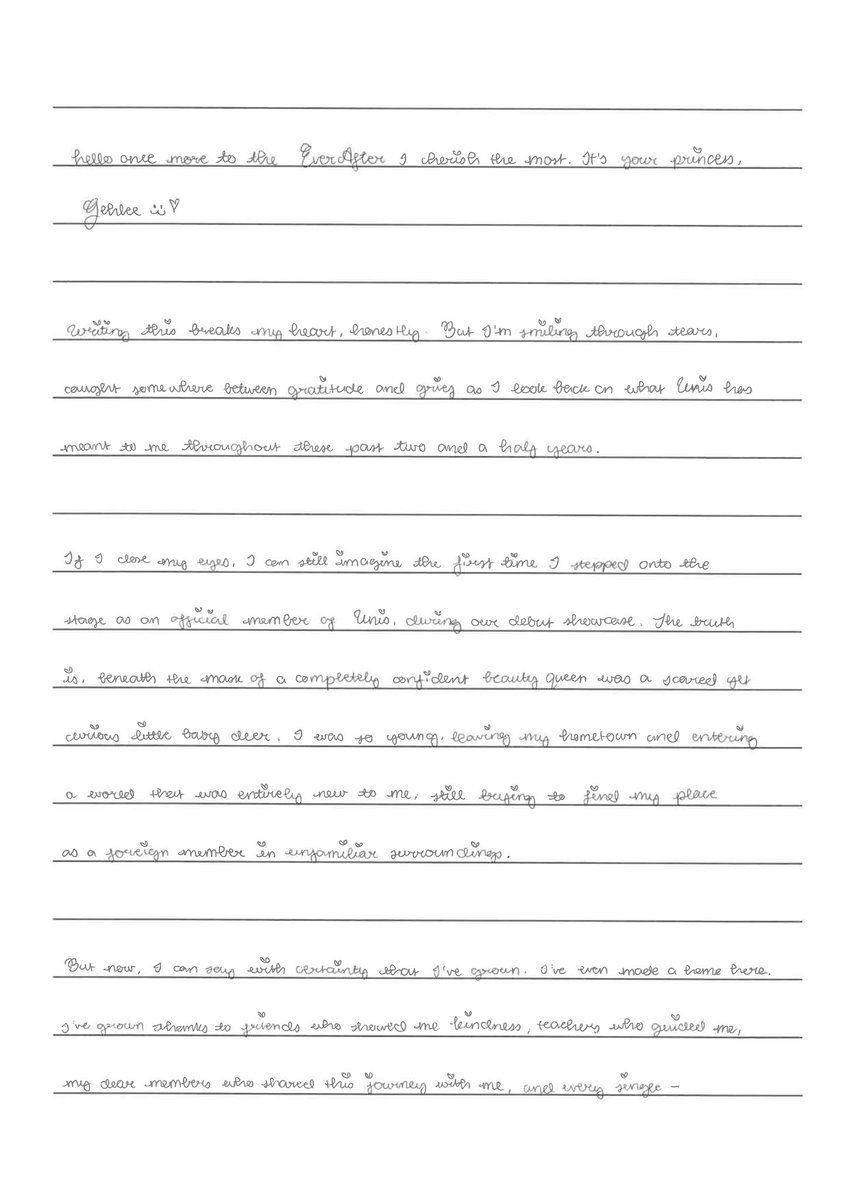 gehleecontent's tweet photo. UNIS Gehlee’s farewell message to the EverAfters 💌 https://t.co/XPJWqdWJ4Z