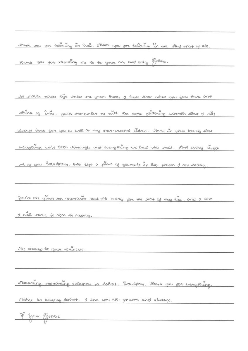 gehleecontent's tweet photo. UNIS Gehlee’s farewell message to the EverAfters 💌 https://t.co/XPJWqdWJ4Z