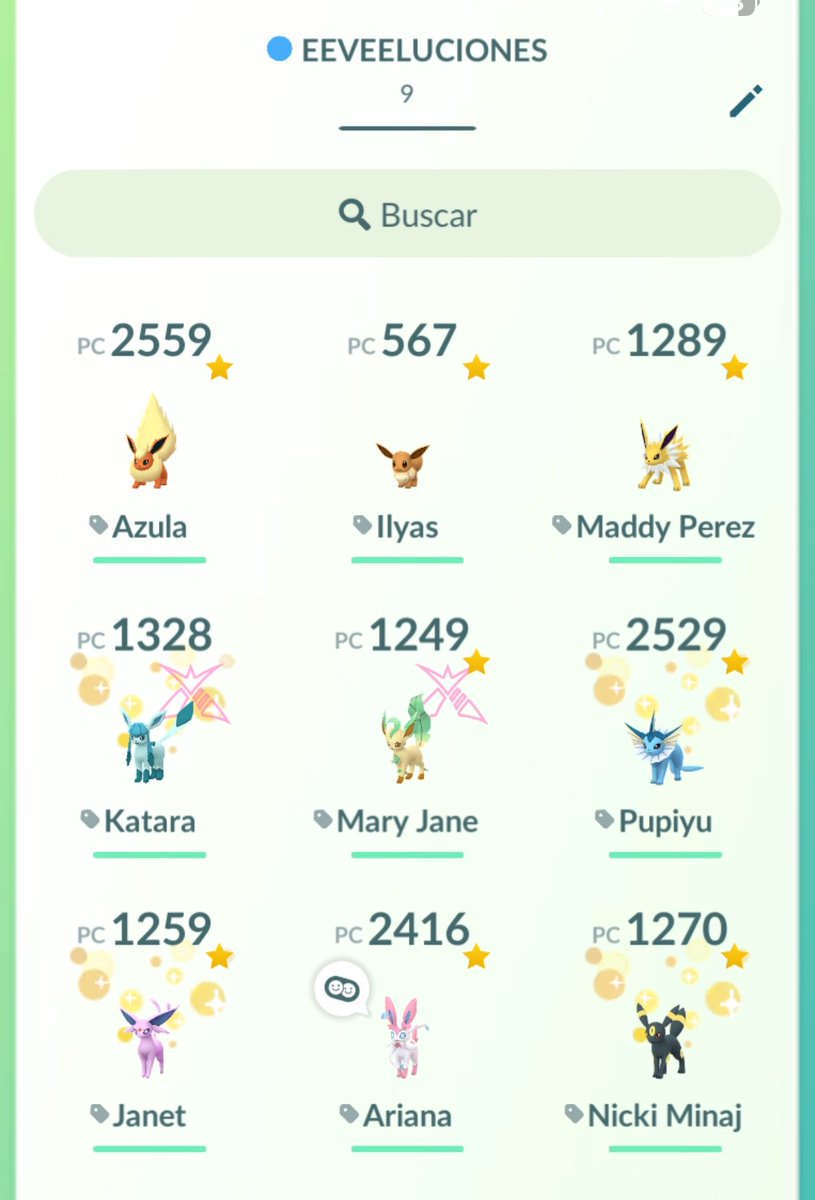 dripwaIker's tweet photo. los nombres de mi eeveeluciones en el pokemon go eñfkfhj https://t.co/9XBi6RD9WR
