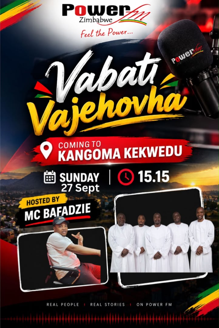 powerfmzimbabwe's tweet photo. Don't miss Kangoma kekwedu on Power FM tomorrow, as MC BaFadzie hosts Vabati VaJehovah. Tune in and enjoy the Accapella conversations https://t.co/J5uxOnL0jZ