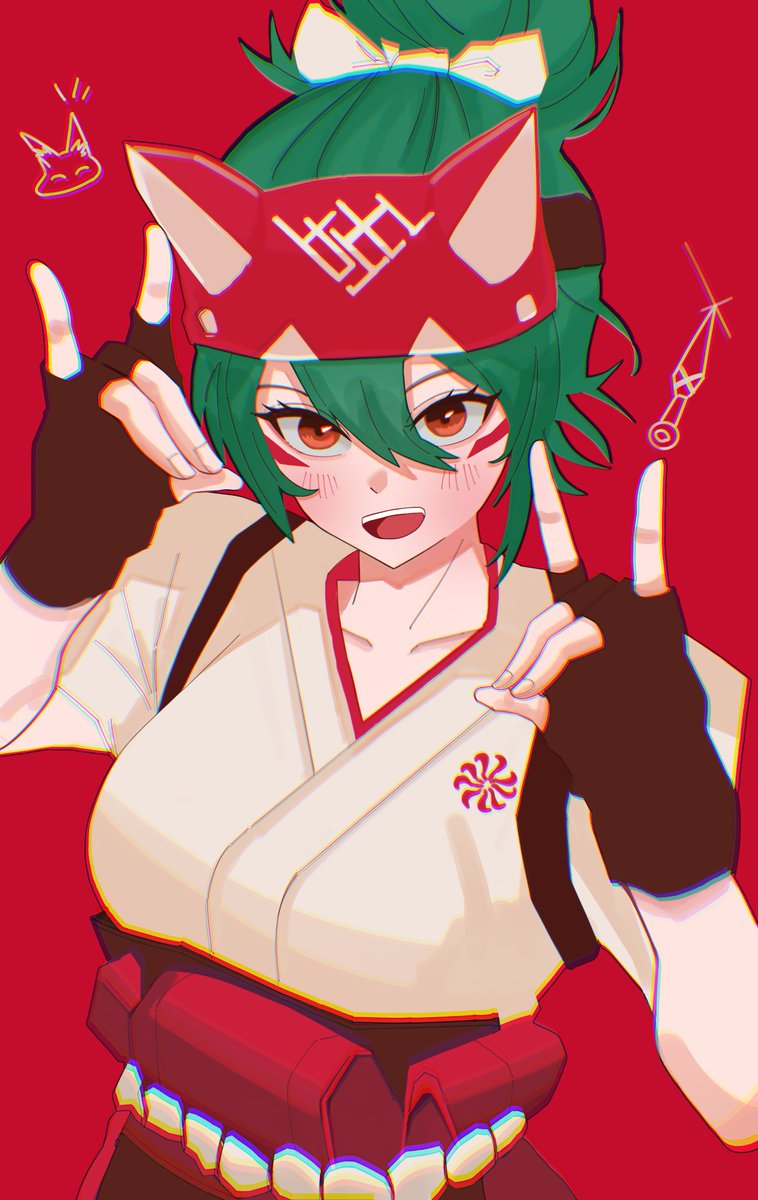 Wewer1536's tweet photo. 🦊#kiriko #Overwatch2Fanart https://t.co/O03CTXOMXv