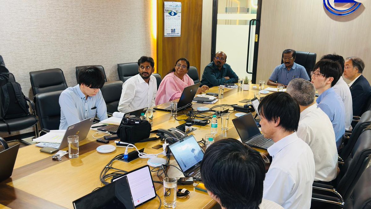 RailAnalysis's tweet photo. Japan Delegation explores Chennai Metro’s BIM-Driven Digital Transformation for Phase-2 Projects
Read more: https://t.co/INsyET3vOu
#CMRL #ChennaiMetro #Technology #UrbanMobility #Infrastructure #Phase2 #BuildingInformationModelling #BIM #Development #RailAnalysis https://t.co/nL8lwJe2bP