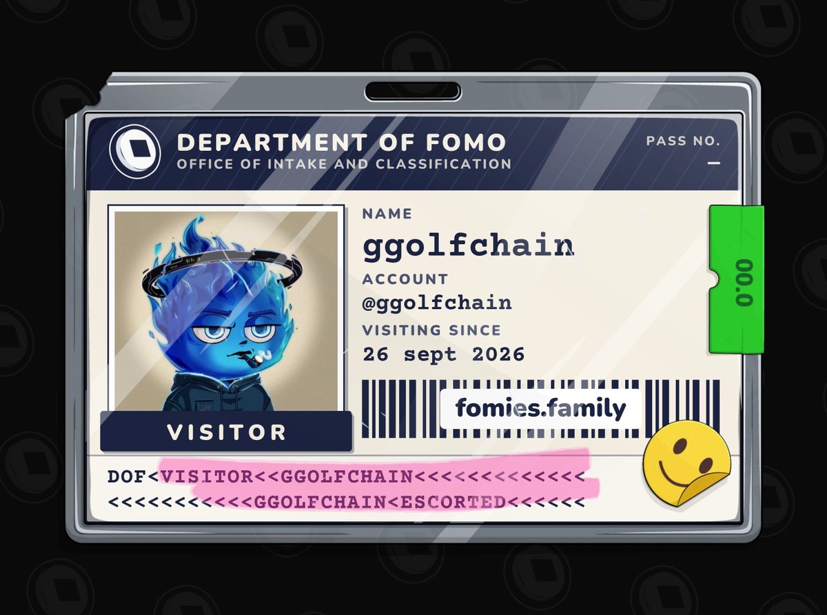 ggolfchain's tweet photo. visiting the department of fomo. no case yet. must be escorted at all times. @FomiesNFT 

https://t.co/hTTRHjYuz5 https://t.co/qMUwYHIqw2