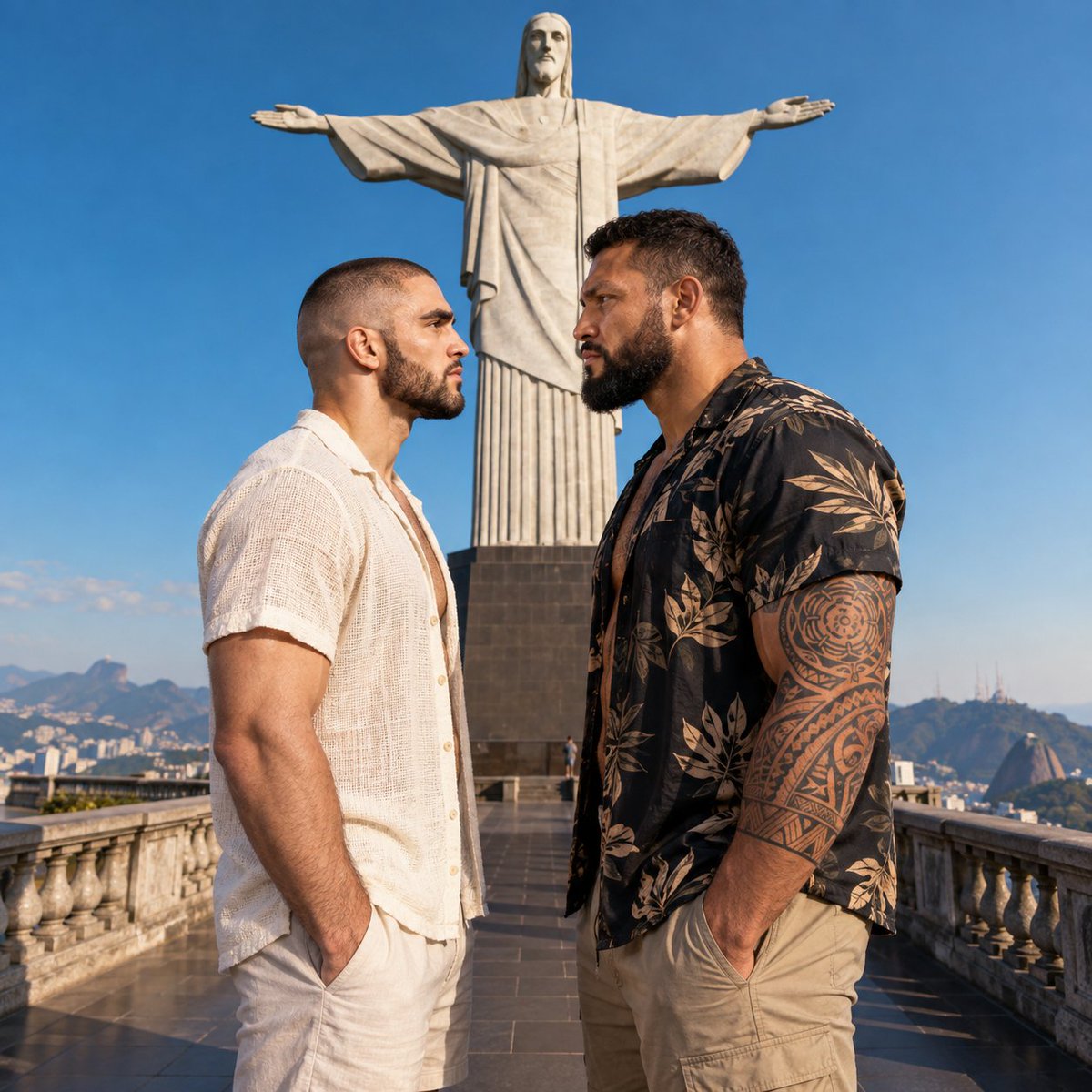 Jithi_IFC's tweet photo. No words needed.👀
Jithi Smohn and Ariki Keropa come face-to-face for the first time in Rio de Janeiro ahead of their Interim Light Heavyweight Championship showdown.
#IFC37 🏆 https://t.co/kfD2sfVeqC