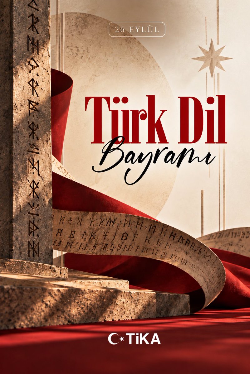 Tika_Turkiye's tweet photo. 🇹🇷 Türkçemiz tarihimiz, kültürümüz ve milli kimliğimiz arasında güçlü bir bağ kuran, geçmişten geleceğe uzanan en değerli mirasımızdır.

#TİKA olarak dilimizin korunmasına, geliştirilmesine ve gelecek nesillere aktarılmasına verdiğimiz önemi bir kez daha vurguluyor; milletimizin 26 Eylül #TürkDilBayramı’nı kutluyoruz.