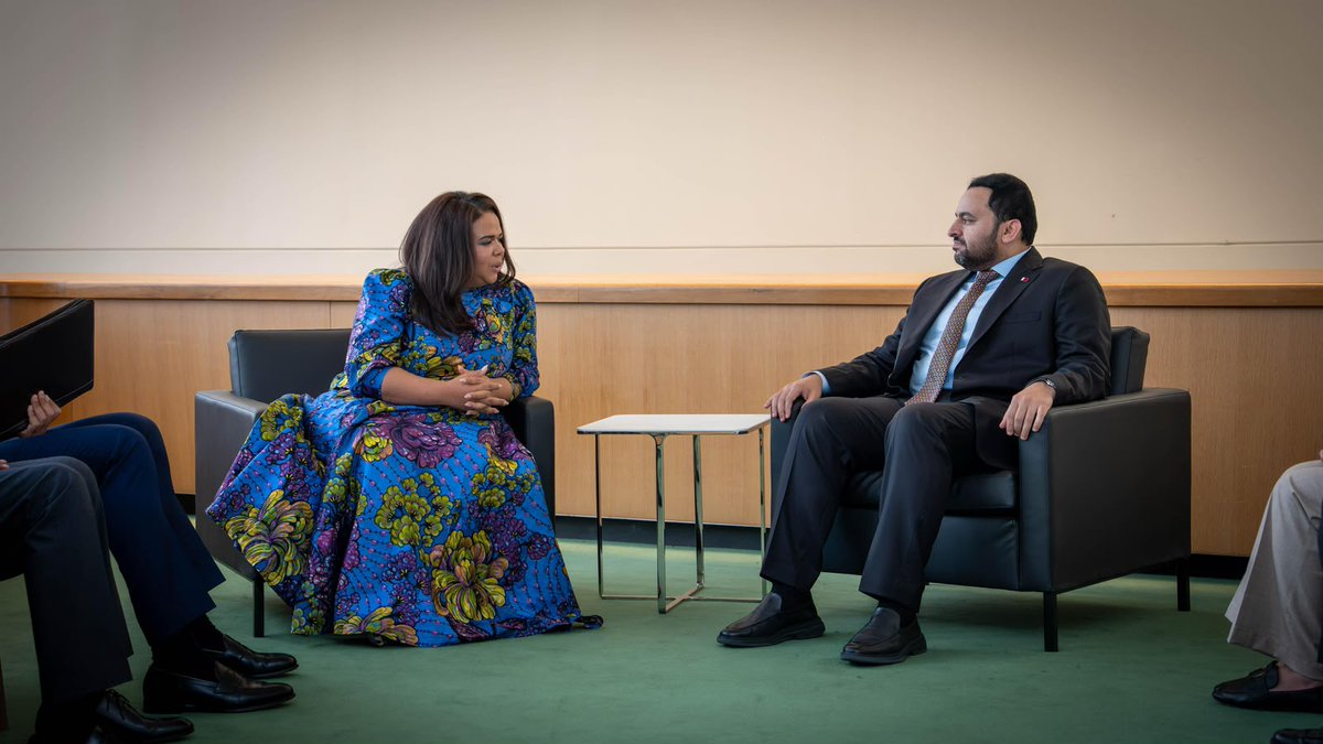 MofaQatar_EN's tweet photo. Minister of State at Ministry of Foreign Affairs @Dr_Al_Khulaifi Meets Several Officials on Sidelines of 81st UNGA Session

New York | September 26, 2026

HE Minister of State at the Ministry of Foreign Affairs, Dr. Mohammed bin Abdulaziz bin Saleh Al Khulaifi met separately on Saturday with HE Minister of Foreign Affairs of the Bolivarian Republic of Venezuela, Felix Plasencia; HE Minister of Foreign Affairs, International Cooperation, and Francophonie of the Democratic Republic of the Congo, Therese Kayikwamba Wagner; HE State Secretary for Foreign and Global Affairs of the Kingdom of Spain, Diego Martinez Belio; HE US Deputy Secretary of State, Christopher Landau; HE Presidential Envoy and Senior Advisor for Africa at the US Department of State, Massad Boulos; HE US Assistant Secretary of State for Western Hemisphere Affairs, Juan Segura, on the sidelines of the 81st session of the United Nations General Assembly.

The meetings discussed cooperation relations and ways to support and boost them, the latest developments in the region, as well as a host of issues of common concern.

#MOFAQatar
#QatarAtUN
#UNGA81