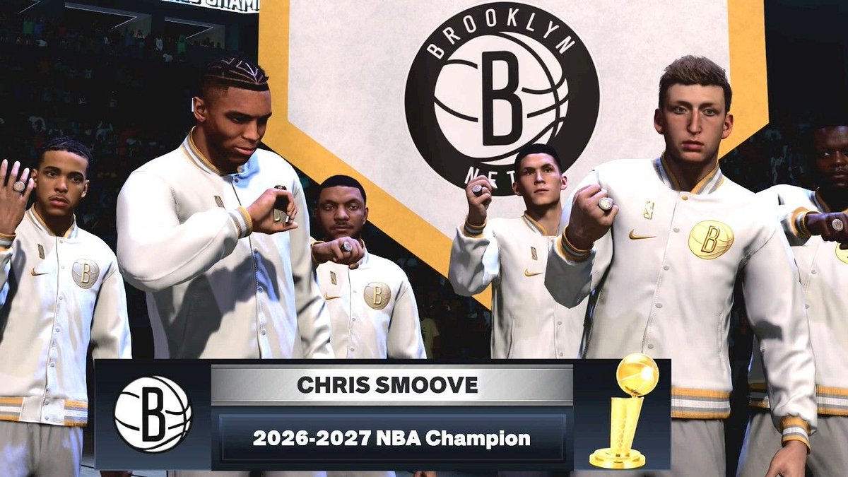 ChrisSmoove's tweet photo. NBA 2K27 My Career - Ring Ceremony! https://t.co/K8ycxt7MDW https://t.co/HE0VD55Ga0