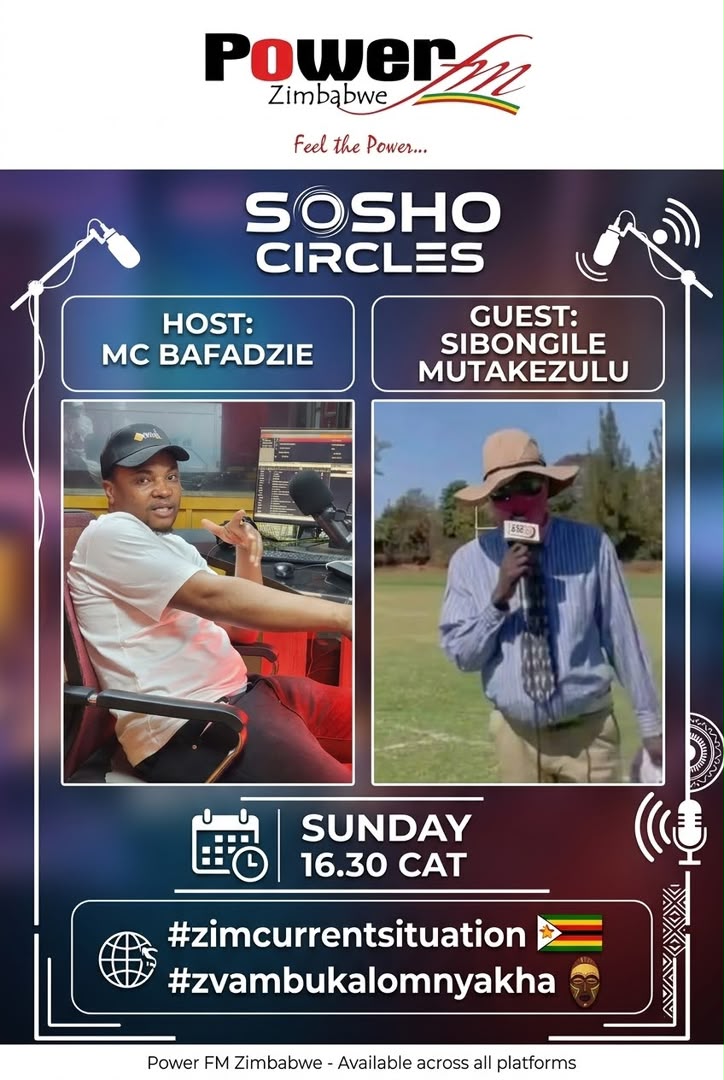 powerfmzimbabwe's tweet photo. Sibongile comes to the studio this Sunday !!!

Tune in for Sosho Circles at 16:30 hours as we will be asking much about his content. 

#zvambukalomnyakha https://t.co/0FPYepG1Py