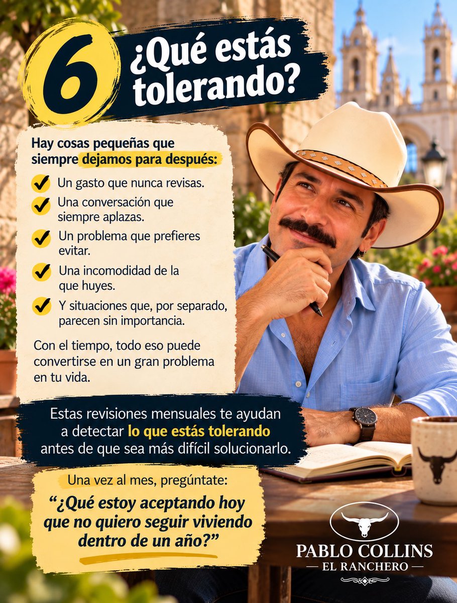 PabloCollins69's tweet photo. 📍 Ávila, España 🇪🇸

7 hábitos que deberías hacer al menos una vez al mes.
Pequeñas acciones que pueden cambiar cómo te sientes y cómo disfrutas tu vida.

¿Cuál haces tú? 👇

#Hábitos #Ávila #España https://t.co/RoWxiIUnH8