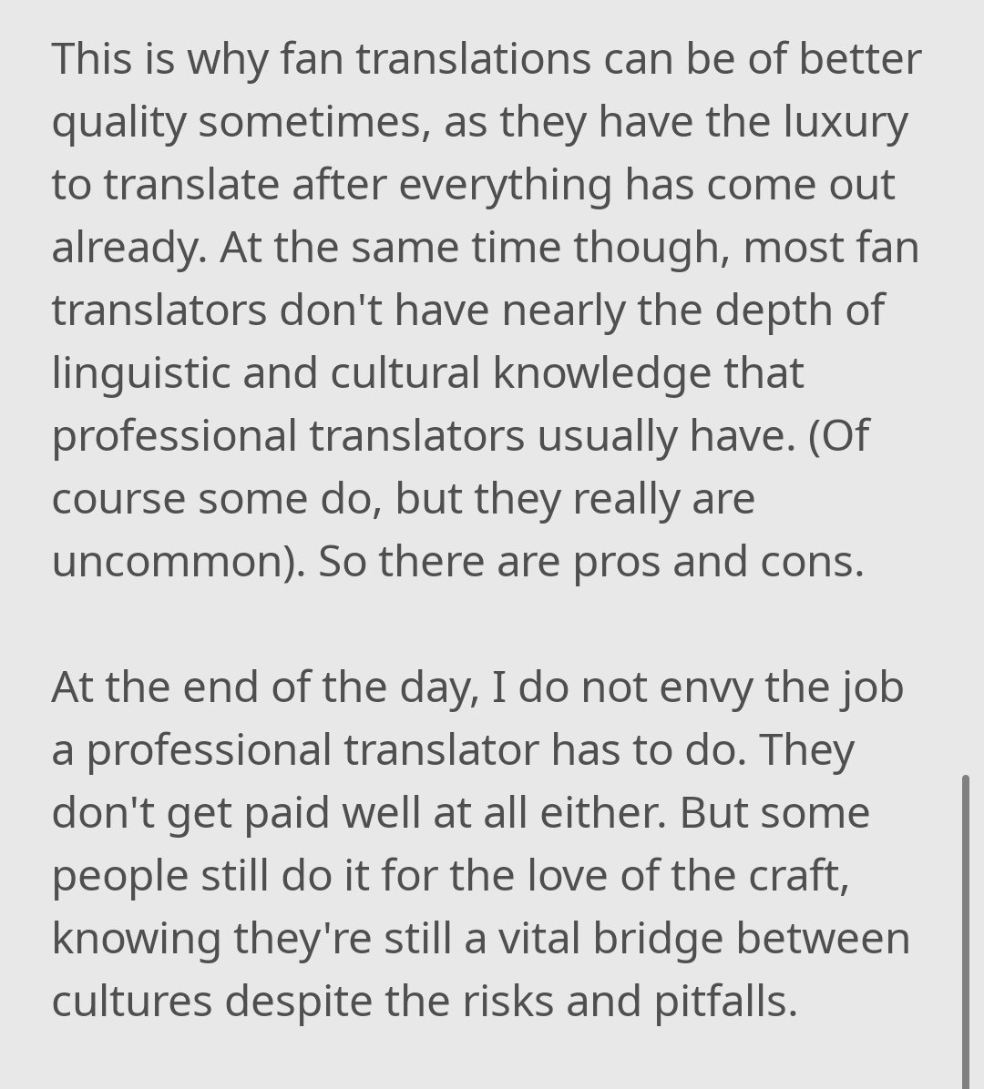 NoroikoTrns's tweet photo. On mistranslations and accidental homophobic translations - CPK as a case study.

tldr - yeah it's unfortunate it happens. But please don't blame the translators... Productions are INSANELY complex beasts. Translators are just doing their best. https://t.co/dMCG0Qj8D8