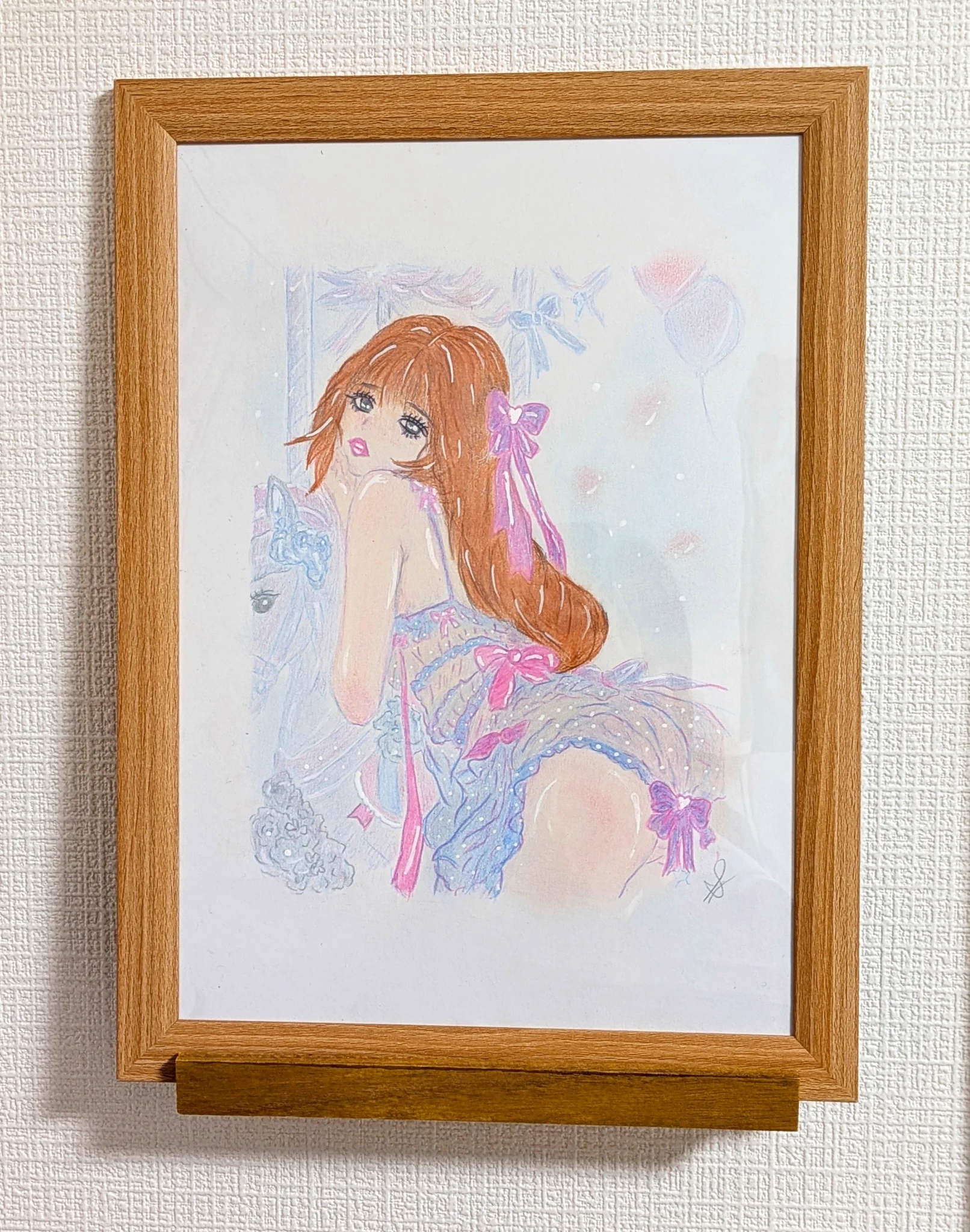 お澄まし 色鉛筆画 パステル お澄まし 色鉛筆画 パステル お澄まし