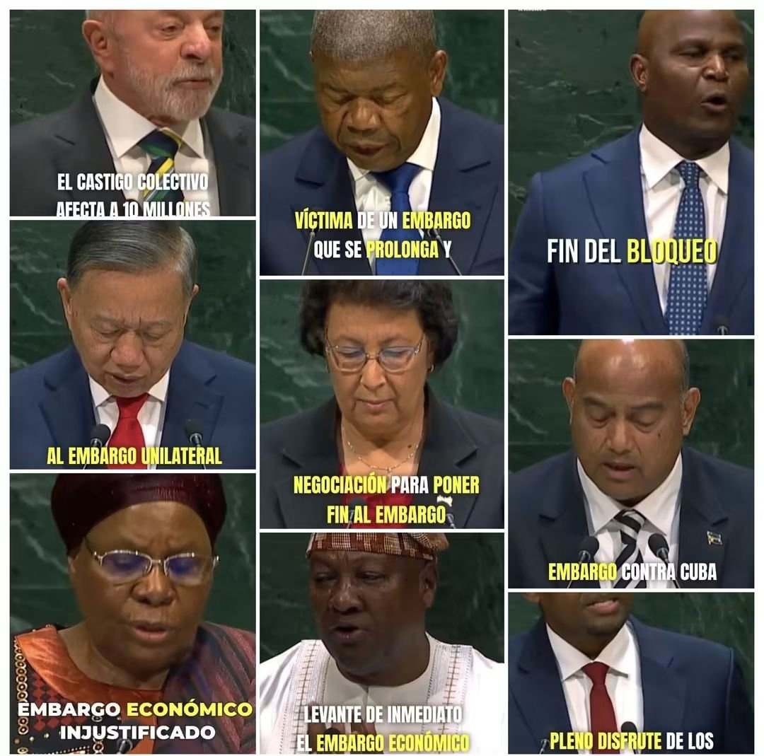 DefendiendoCuba's tweet photo. En la Asamblea de la ONU se demostró que #CubaNoEstáSola y ésta es una realidad que el imperio prepotente no puede borrar. 👇

‼️#CubaNoEsUnaAmenaza, el BLOQUEO Sí‼️

#DefendiendoCuba🇨🇺💪❤️ https://t.co/hq4q1u9iNO