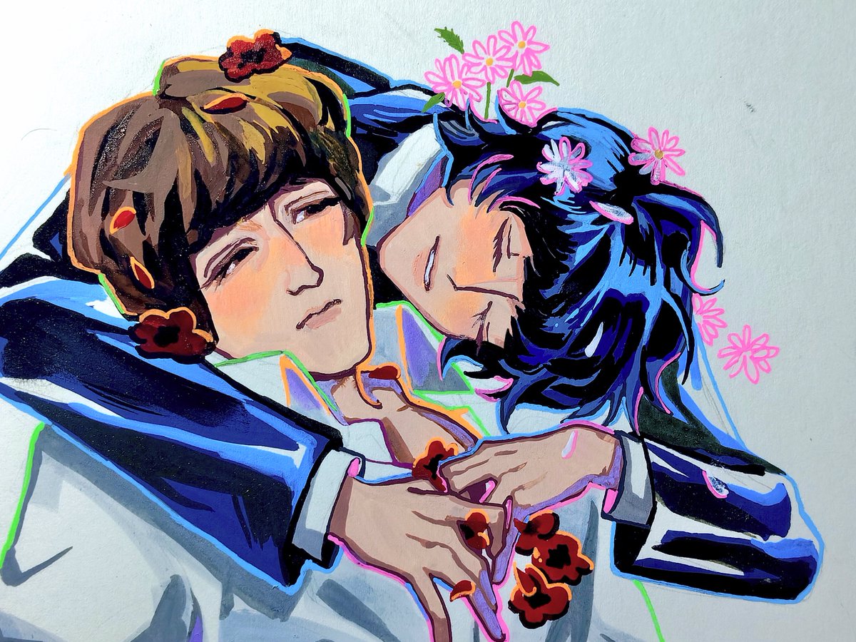 UshiGOW's tweet photo. This look so bad i should have bought an inking pen or watercolors 😭😭😭fuckkkkk https://t.co/txGh5OYpmH