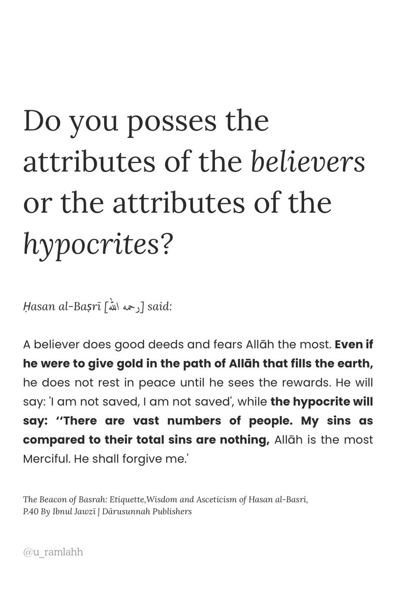 u_ramlahh's tweet photo. How far are we from the description of the believers? https://t.co/MaMOHcSKYx