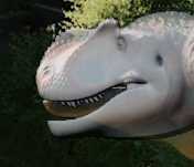 SnowyMoon69's tweet photo. @RottedH Why are we larping Yangchuanosaurus to defend the JWE3 design? You can clearly see the crest is not there, it just has a regular allosaurid crest, at best it has a bumpy nose which doesn't connect to the actual crest. https://t.co/2E3ep2Cg73