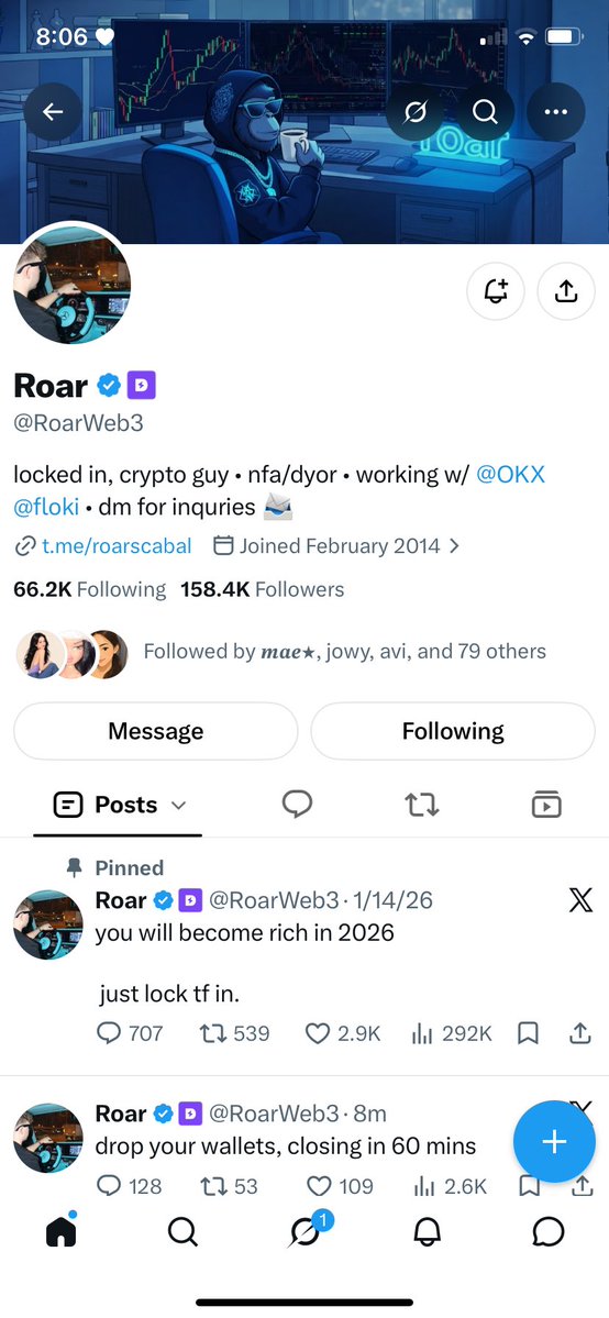 luvs4tink's tweet photo. @pp_privatejeet @pp_privatejet_2 @RoarWeb3 Thank you, @pp_privatejeet! 

Manifesting my first win from you 🤞🏻

0x4A0158580E26245Da32E7869295f1DdC7C672581 https://t.co/S7M2wNJ3WU