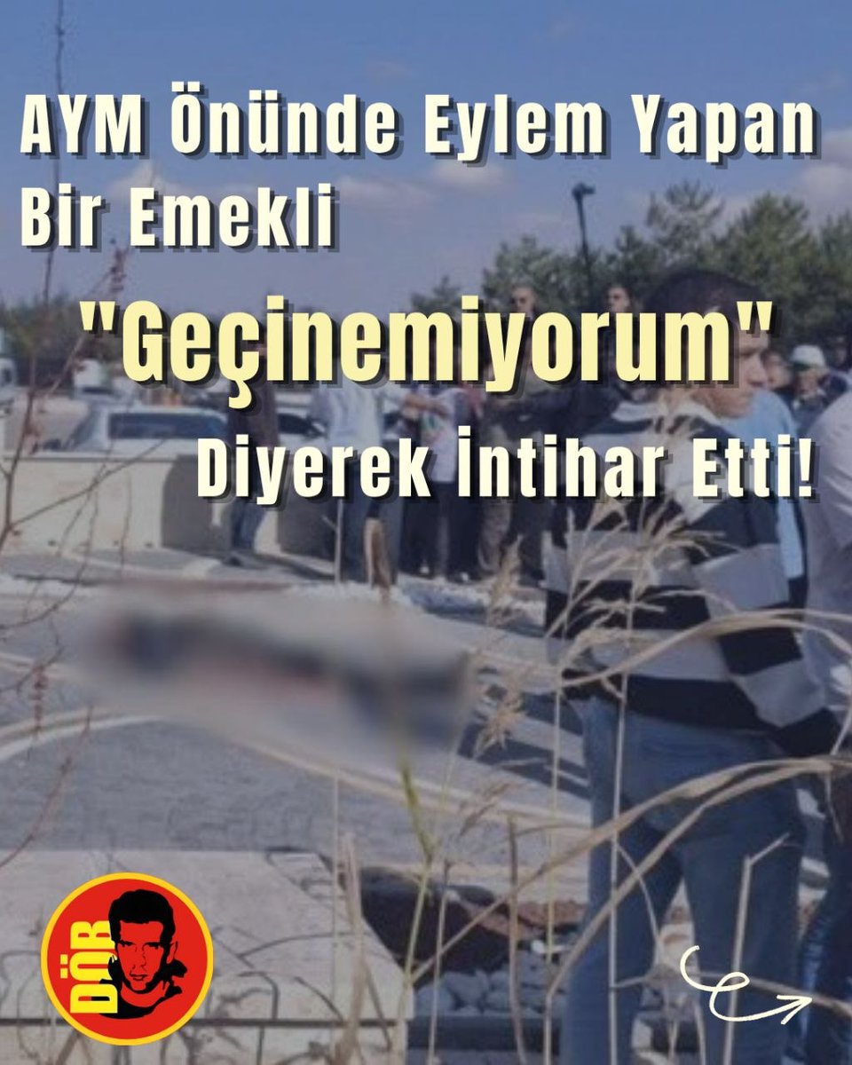 Devrimciob6's tweet photo. 🔴AYM önünde eylem yapan bir emekli "geçinemiyorum" diyerek intihar etti!

Katil sermaye düzeninin kum saati bitmek üzere. Öğrencilerin ve işçilerin mücadele birliğini kurup, var olan faşist sermaye düzenini yıkıp yerine emeğin iktidarını kuracağı an ise tam önümüzde duruyor... https://t.co/zJPy7qQF16