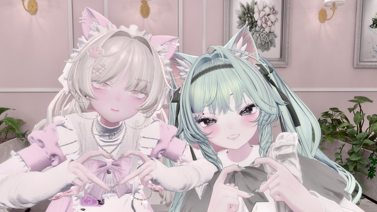 ayamedesuVR's tweet photo. #Cafe_cc
めーめーめーめーめいどっ！💚☘️🐱 https://t.co/NtKRessKiV